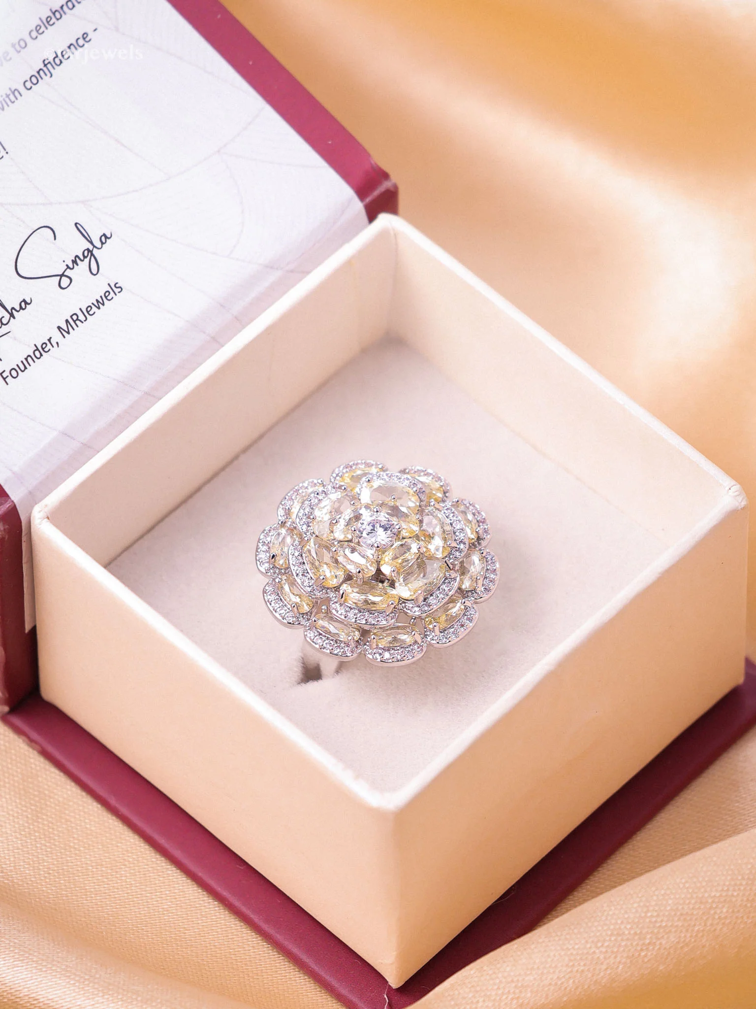 Swarovski Designer Ring - Free size - Image 12