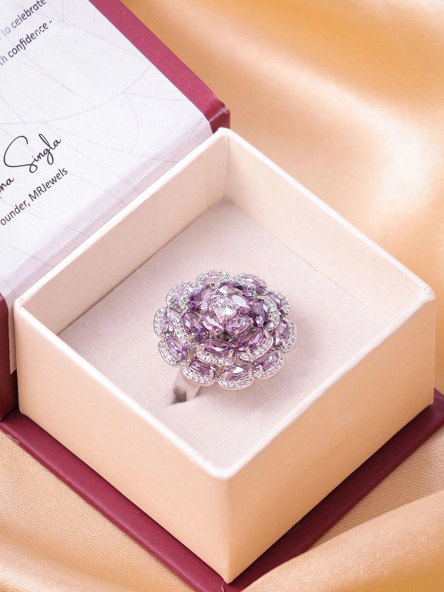 Swarovski Designer Ring - Free size - Image 4