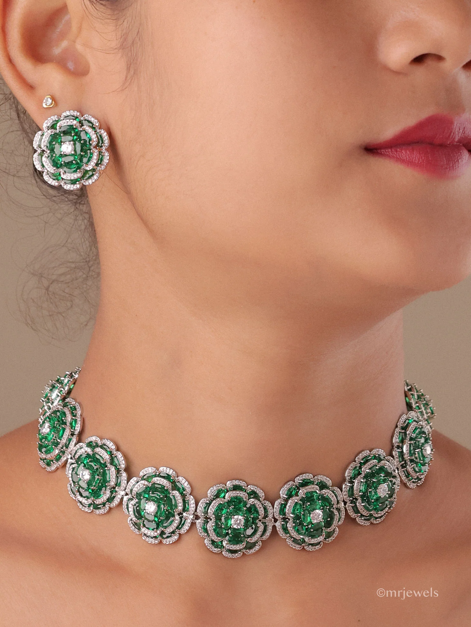 Swarovski  Statement Diamond Necklace Set - Image 6