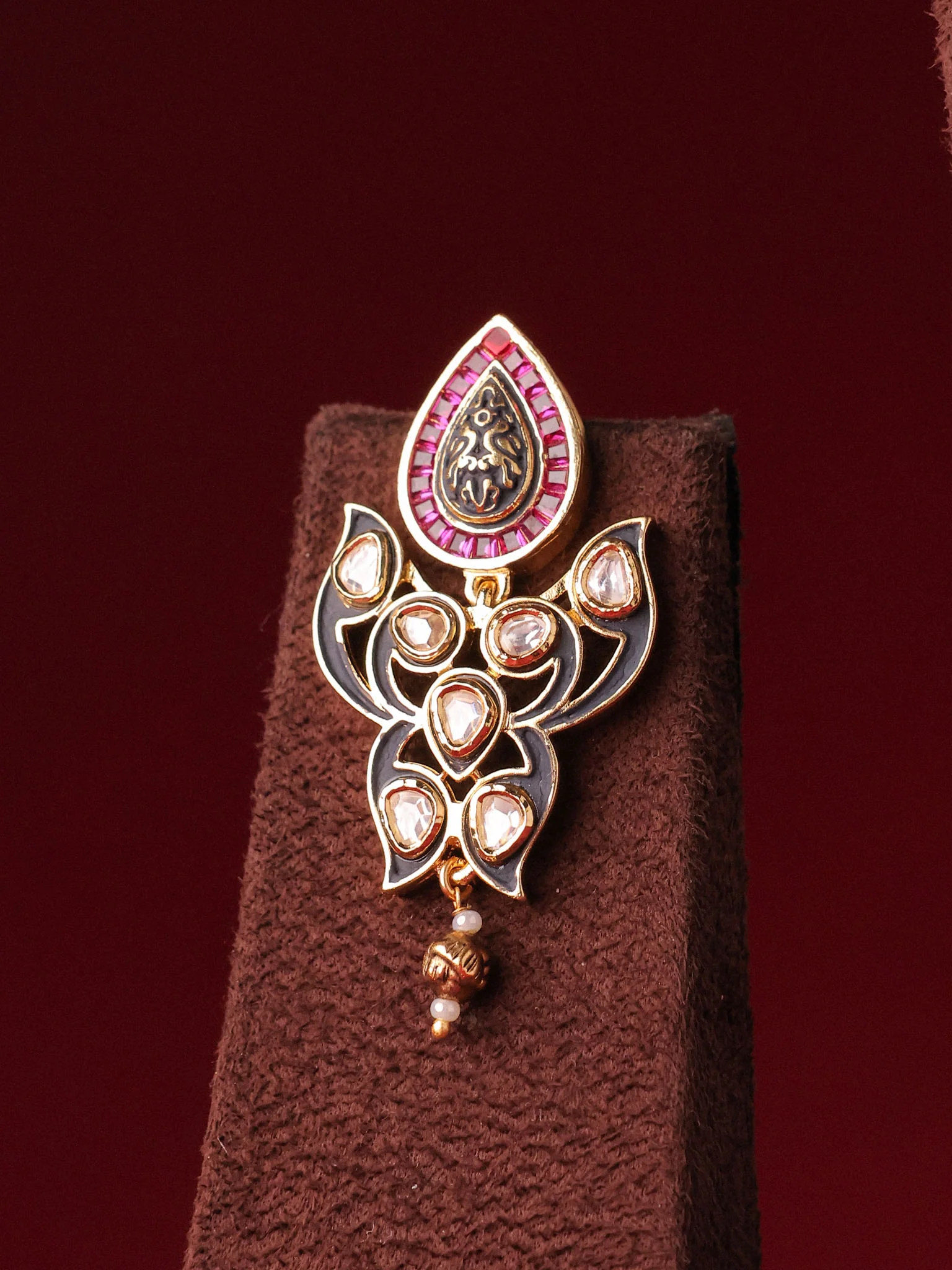 Taarini Ruby Polki Pendant Set - Image 3
