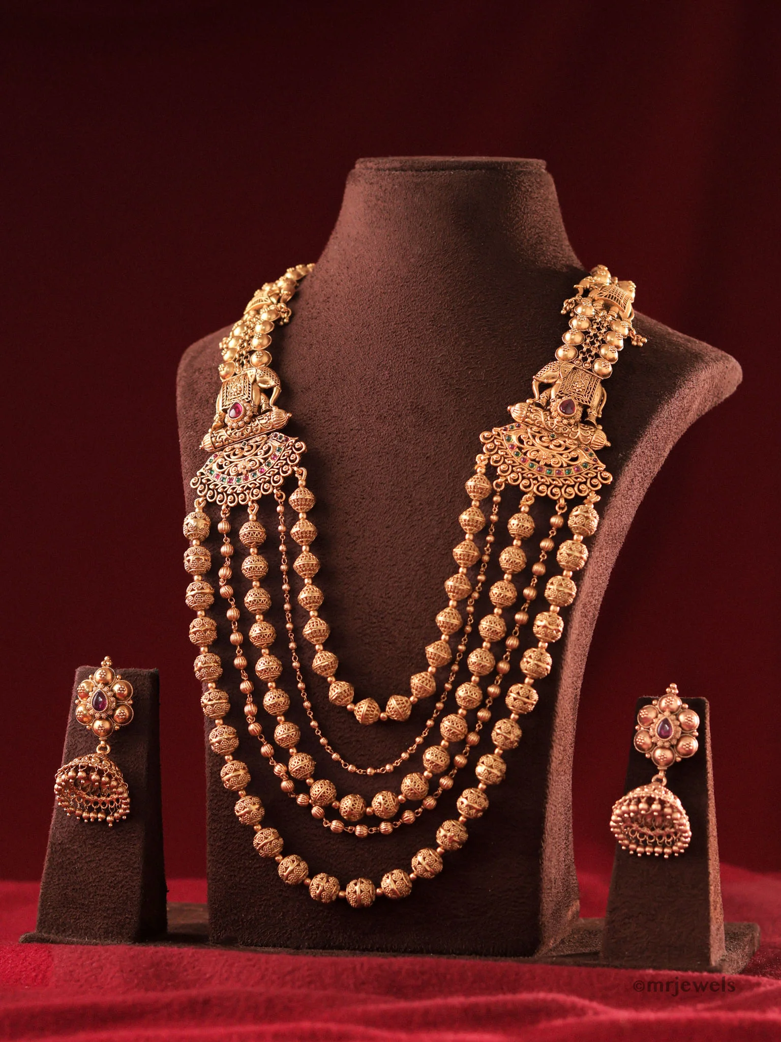 Temple Heritage Nakshi Long Haram Set