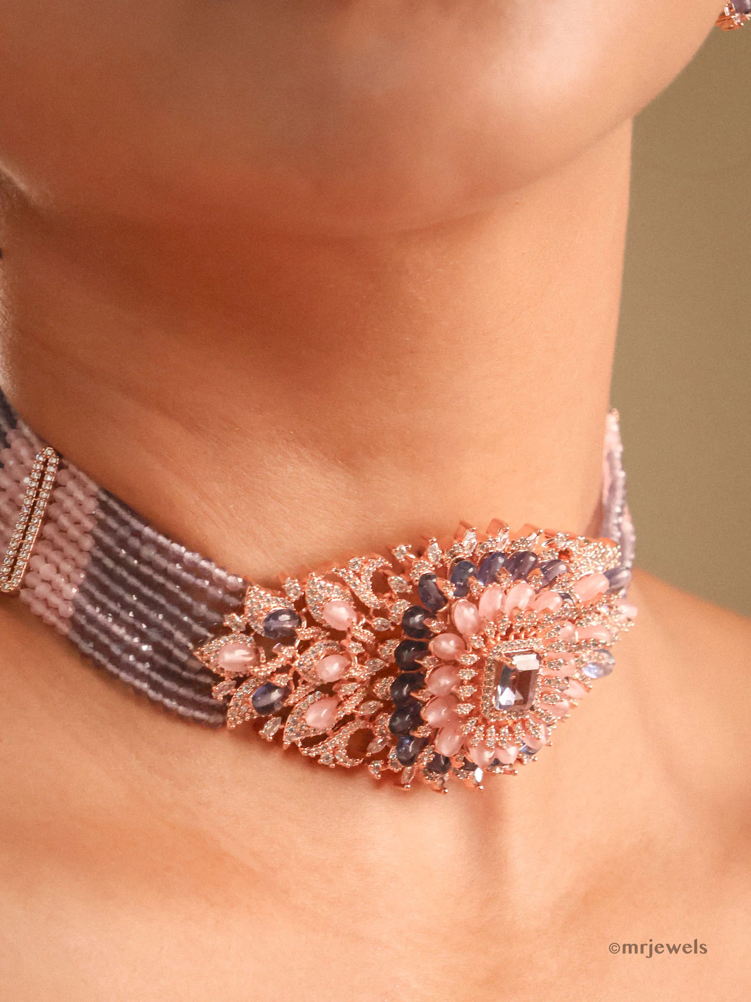 The Amara Beaded Choker Set - Image 3