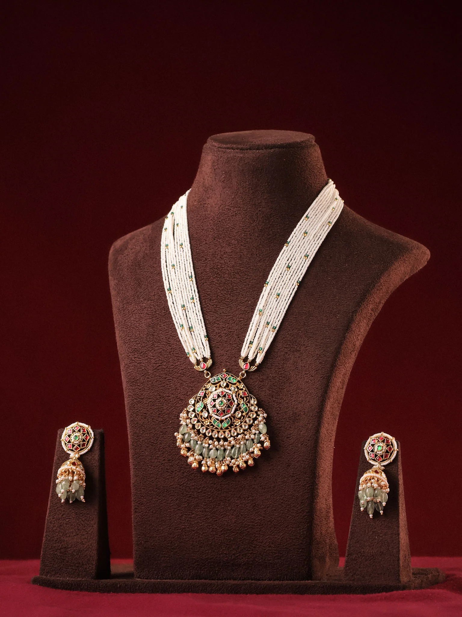 The Heritage Pachi Kundan Long Set