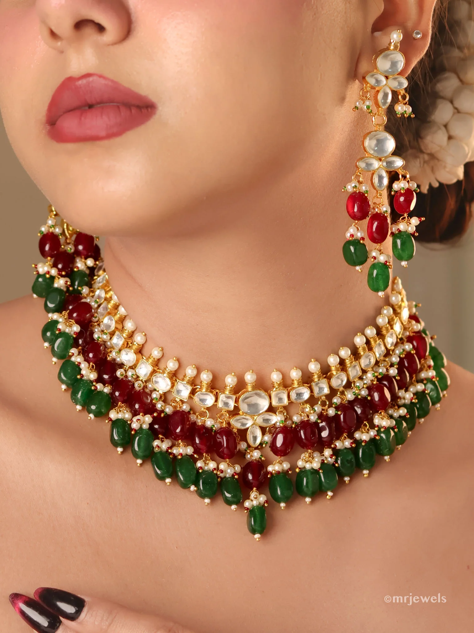 The Maharani Kundan Choker Set - Image 2