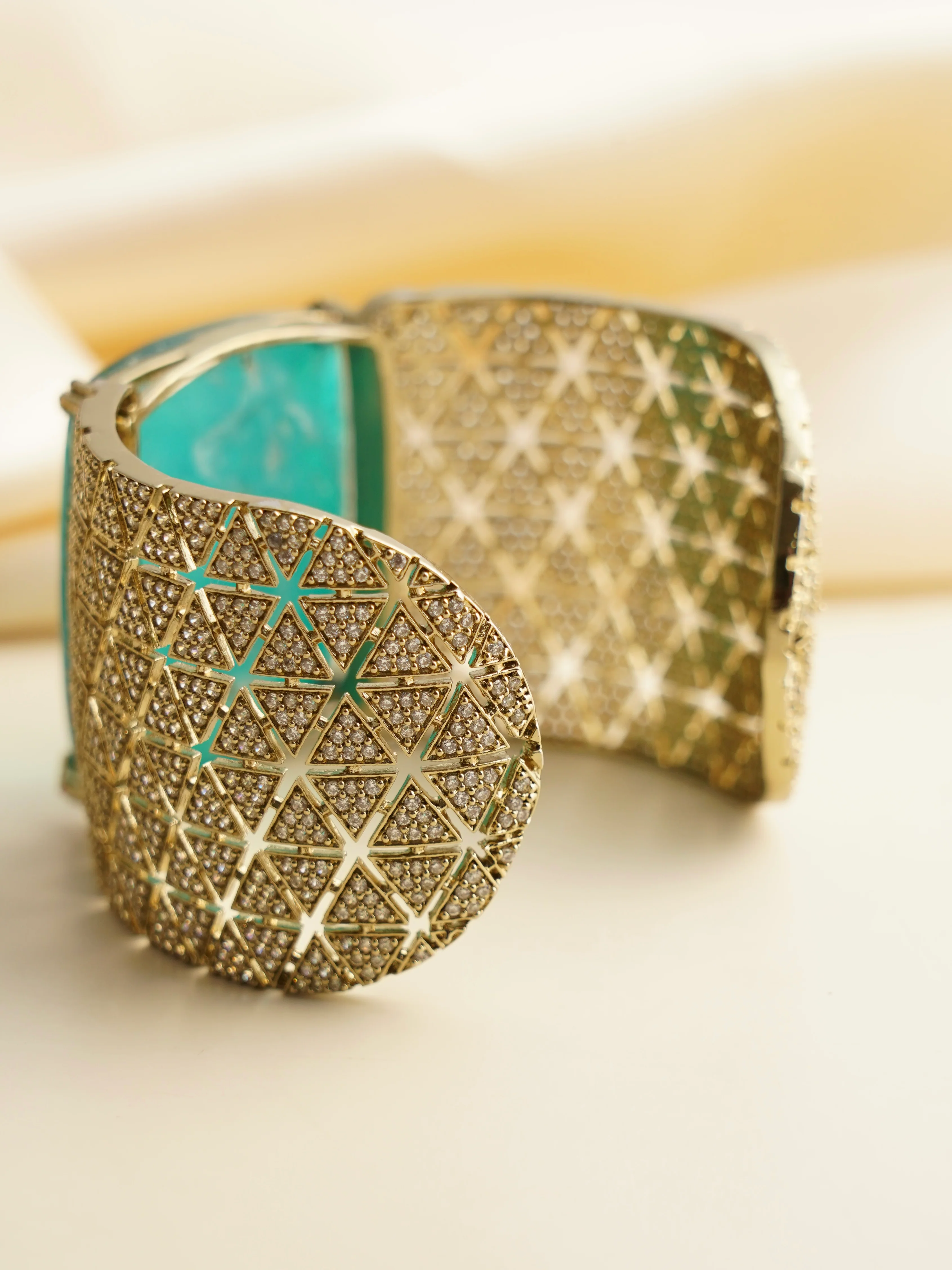 The Royal Prism Cuff – Luxe Gemstone Statement - Image 3