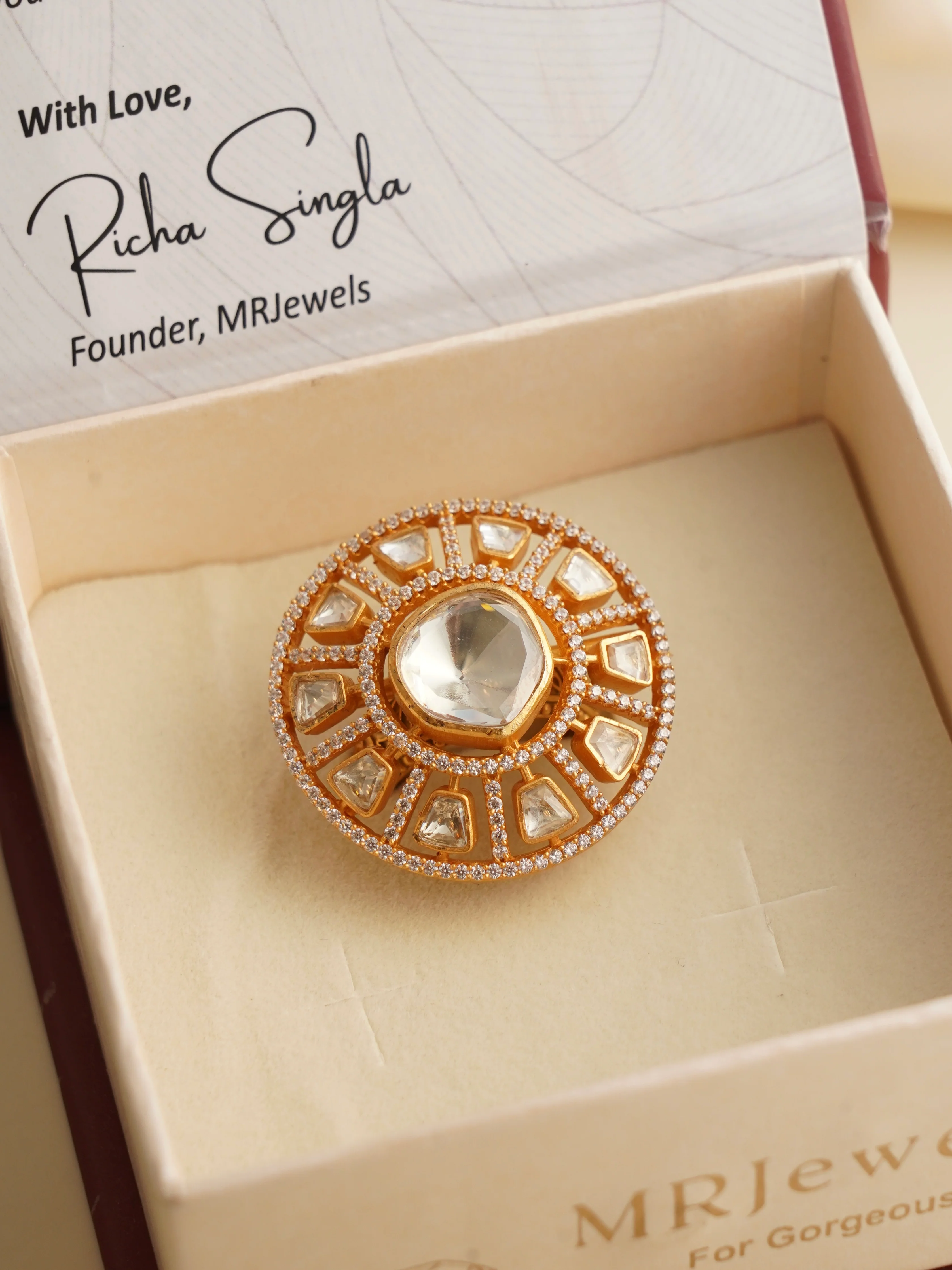 The Saanvi Moissanite Ring Free Size - Image 3