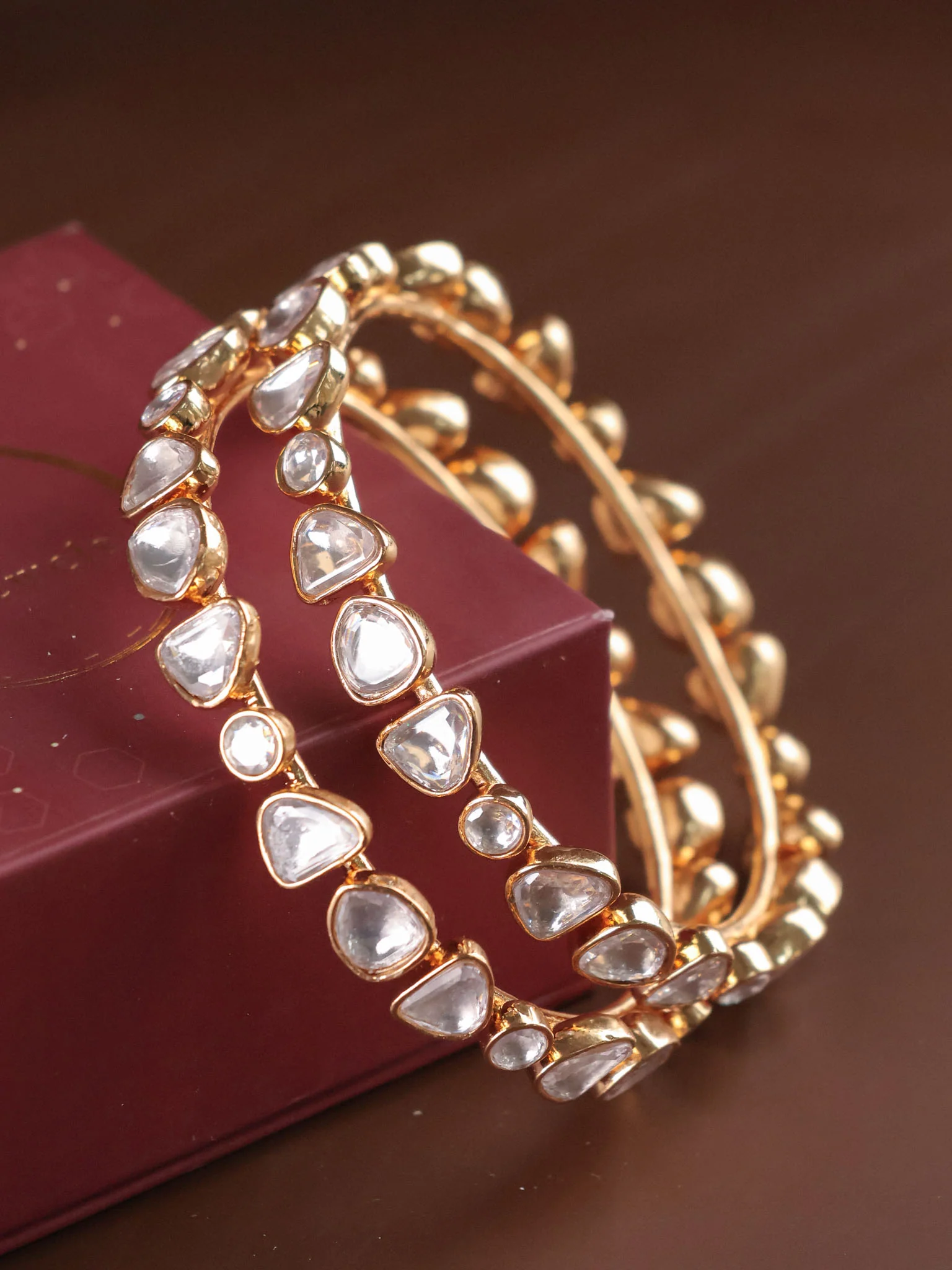 Timeless Polki Bangles - Pair of 2