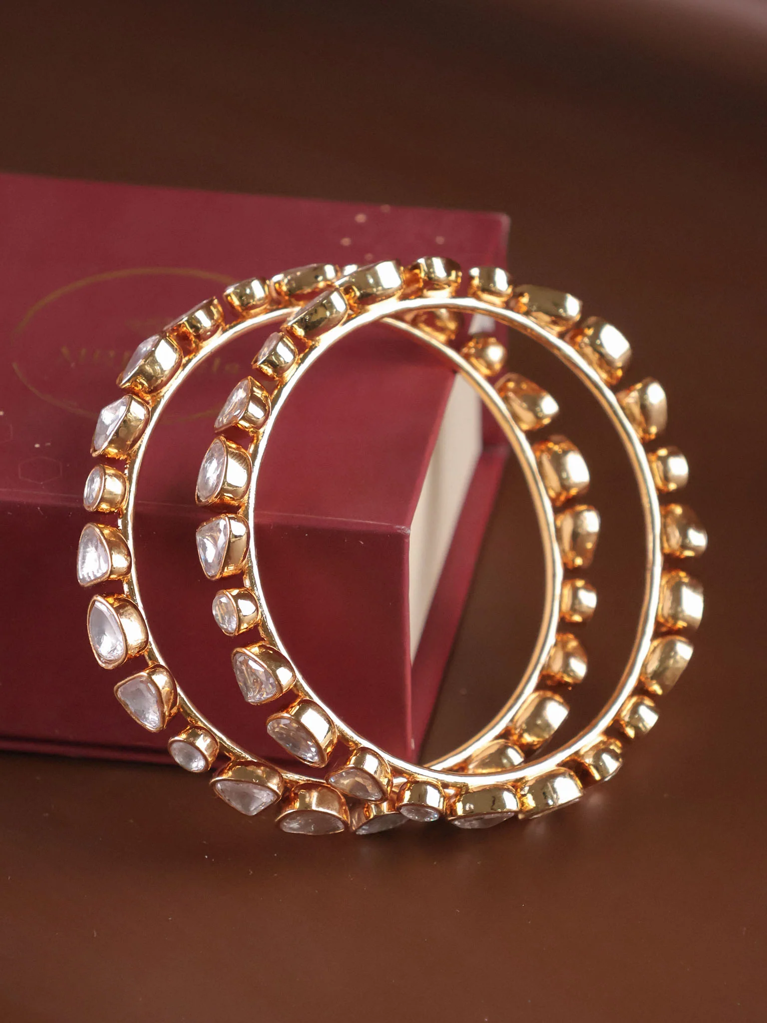 Timeless Polki Bangles - Pair of 2 - Image 3