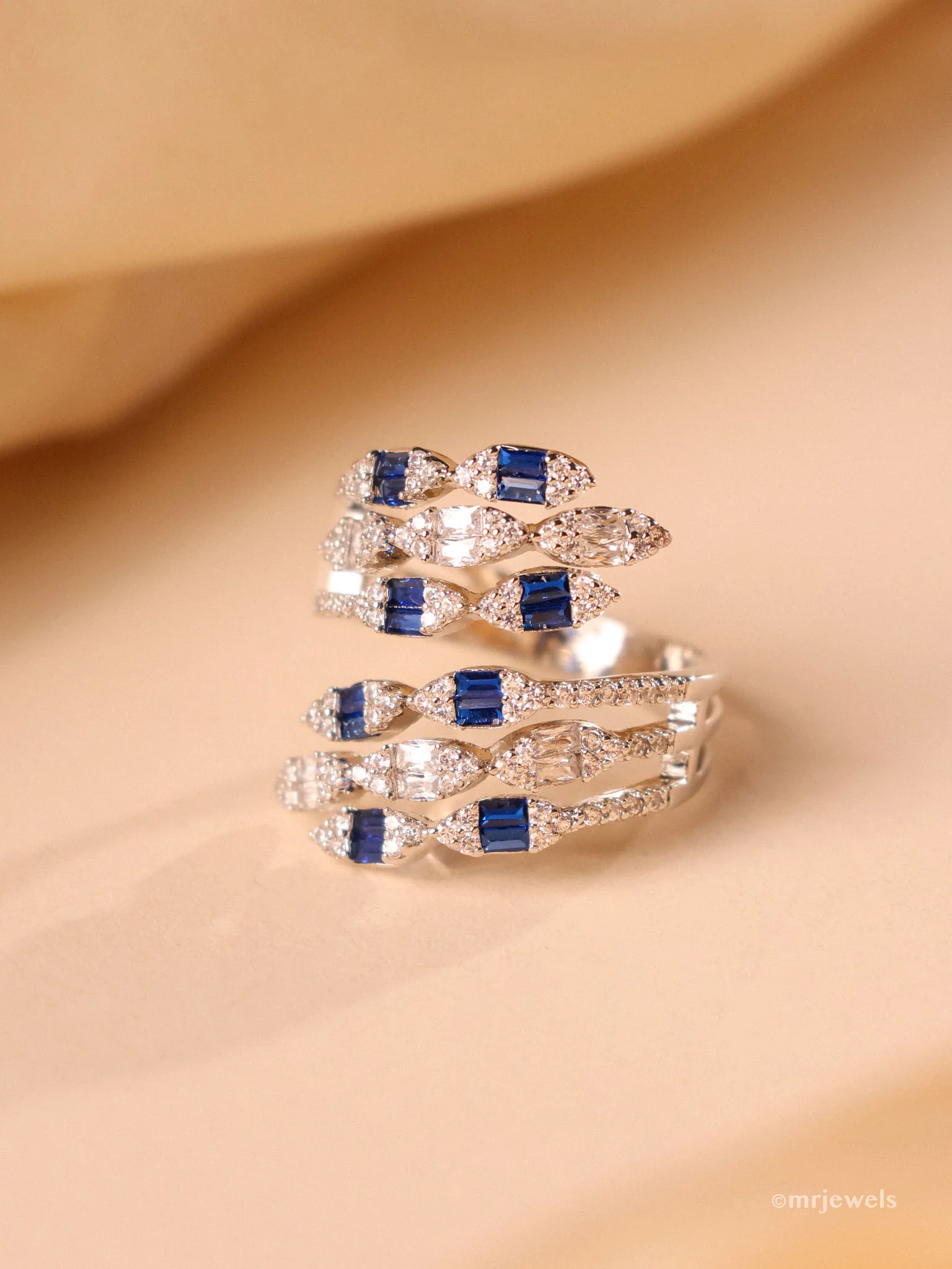 Twilight Spiral Gem Ring -Free Size - Image 3