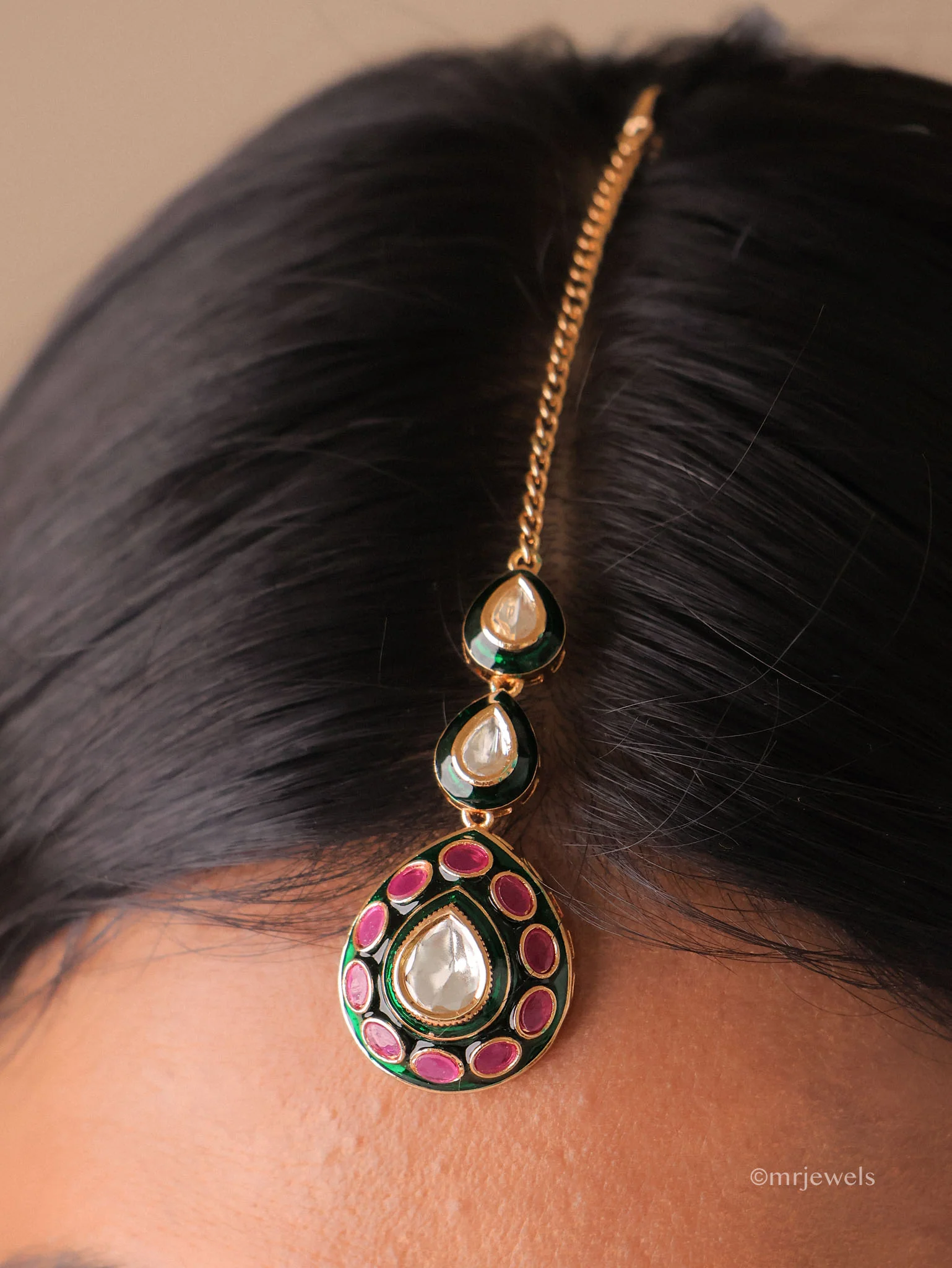 Vareli Polki Drop Choker - Image 4