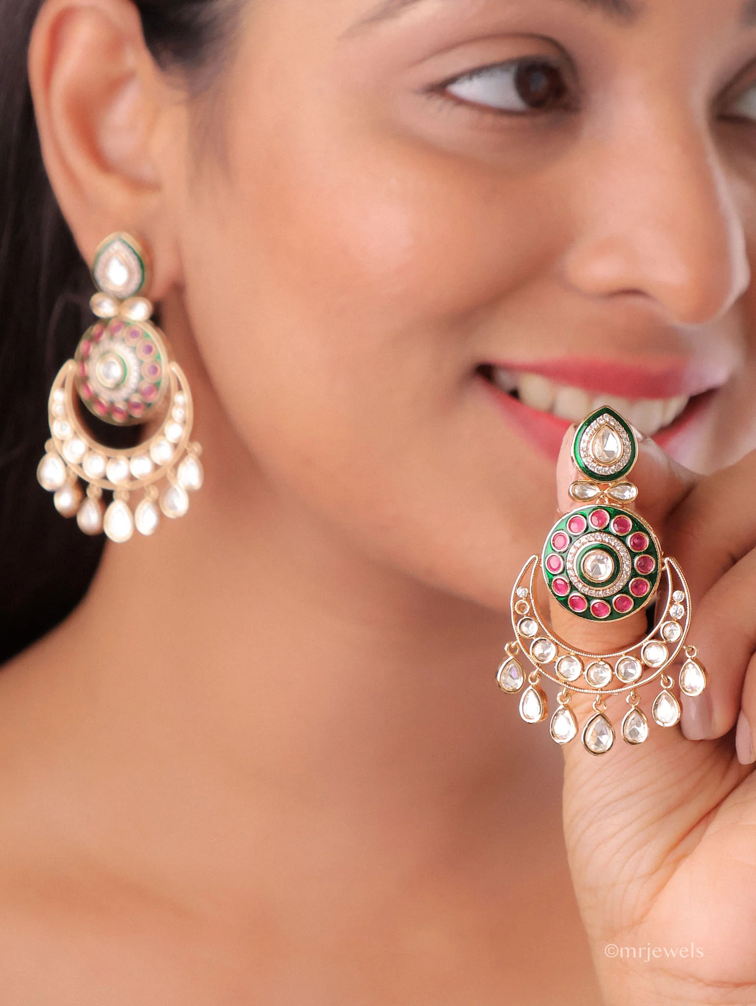 Varnika Meenakari Chandbalis
