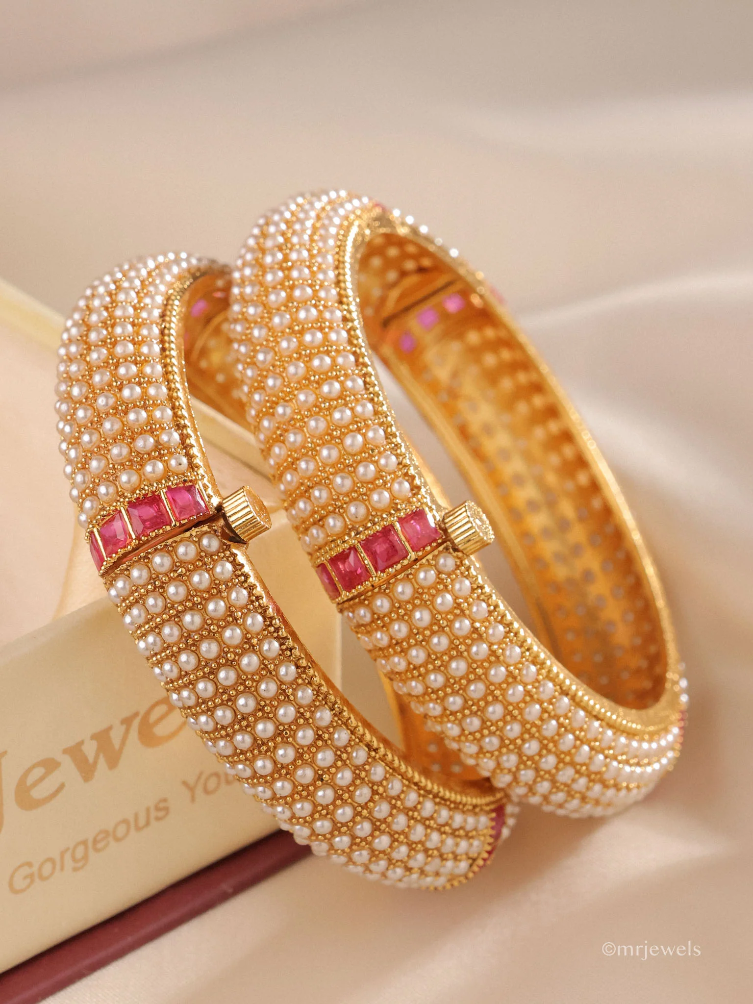 Varnika Pearl Bangles Set Pair of 2