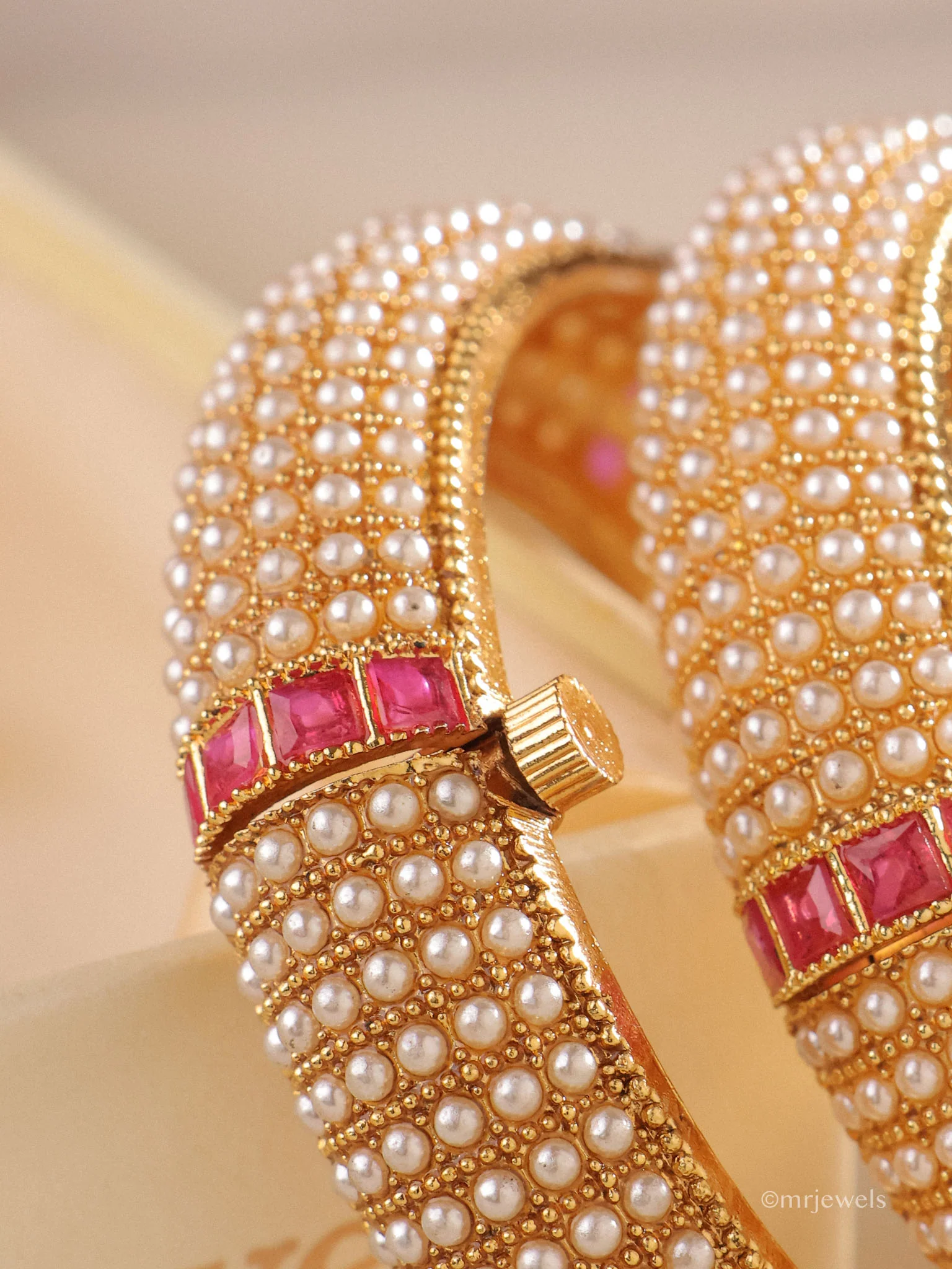 Varnika Pearl Bangles Set Pair of 2 - Image 2