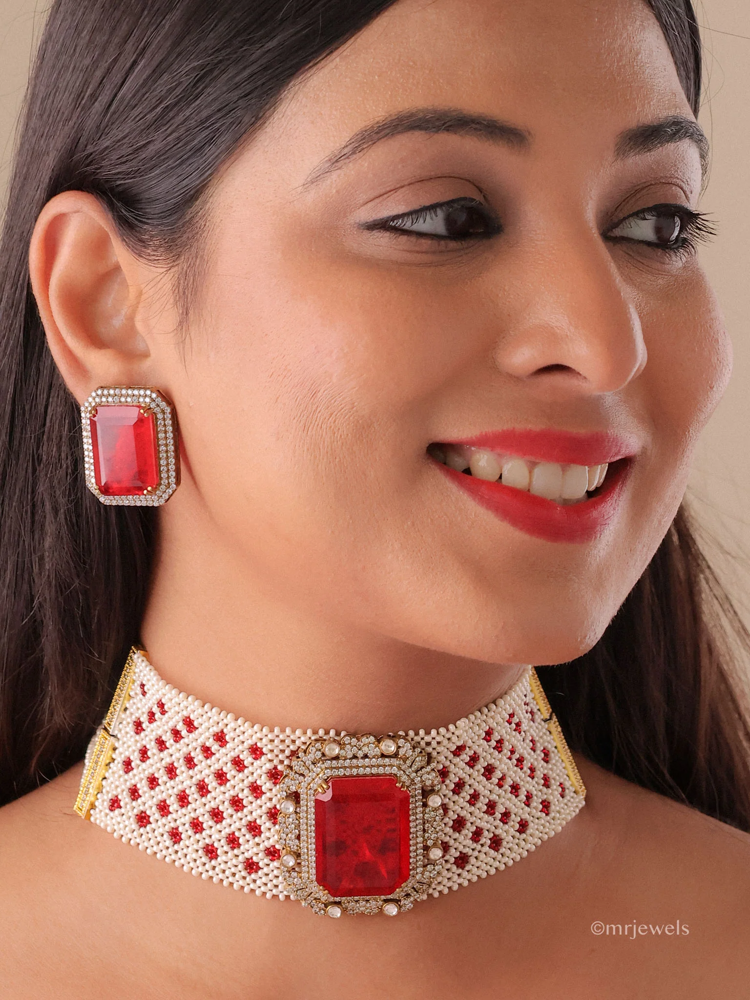 Veha Statement  Pearl Choker Set - Image 3