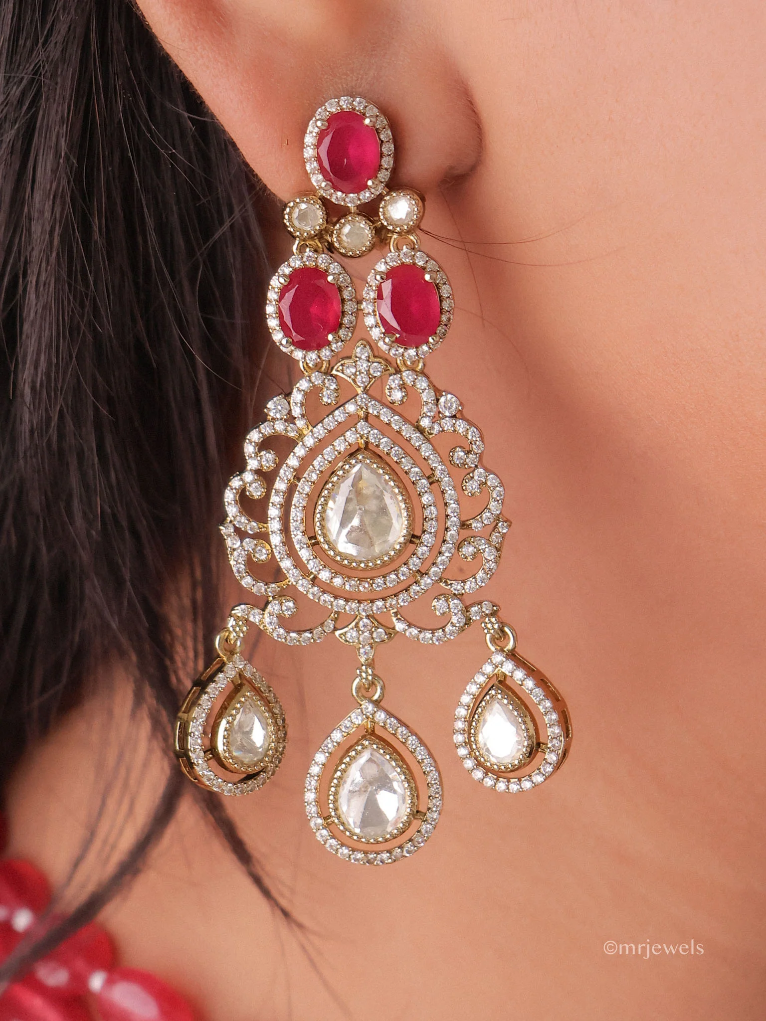 Victorian  Polki Choker Set - Image 3