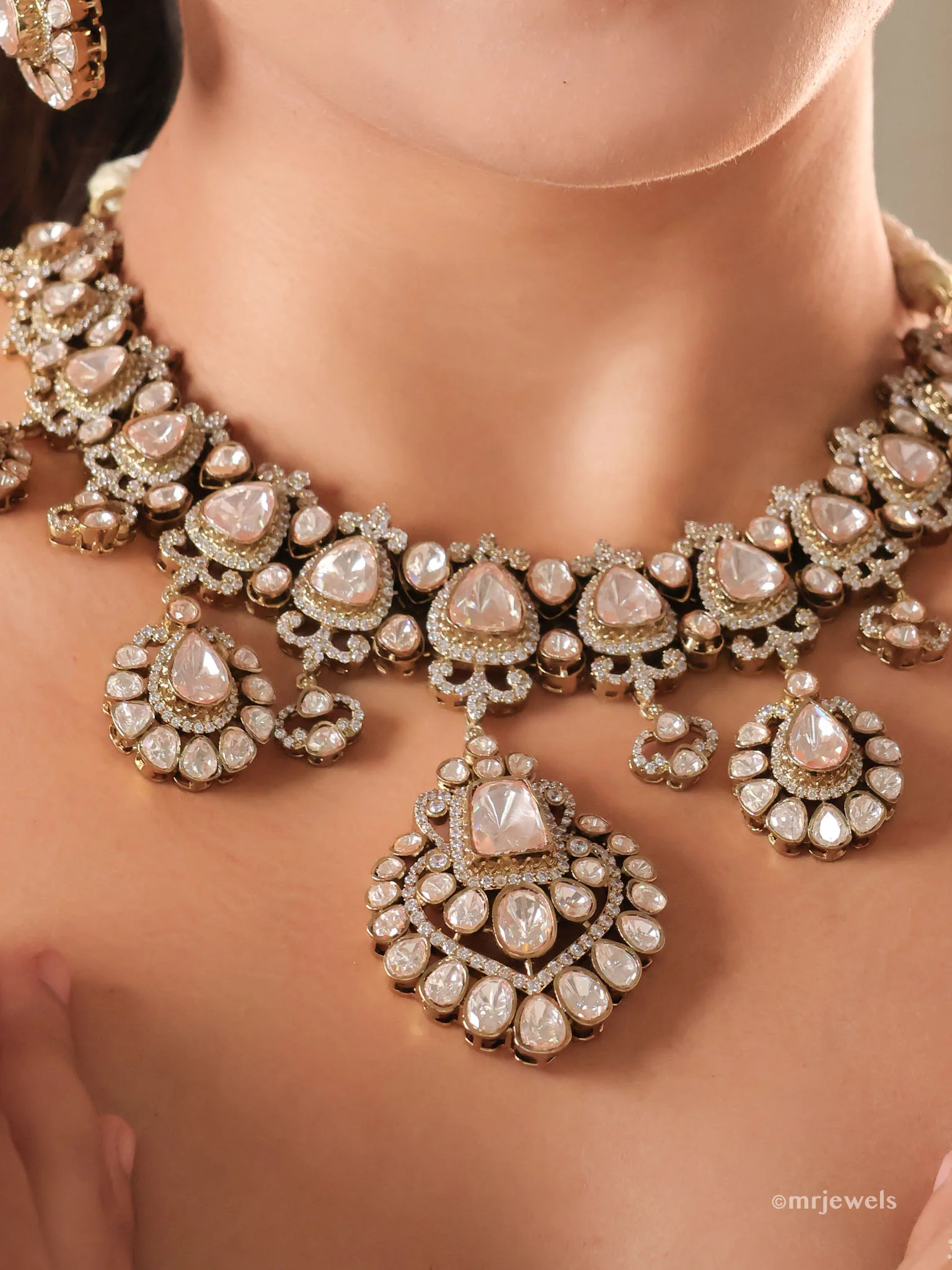 Victorian Pear Necklace Set (with Earrings) - Image 2