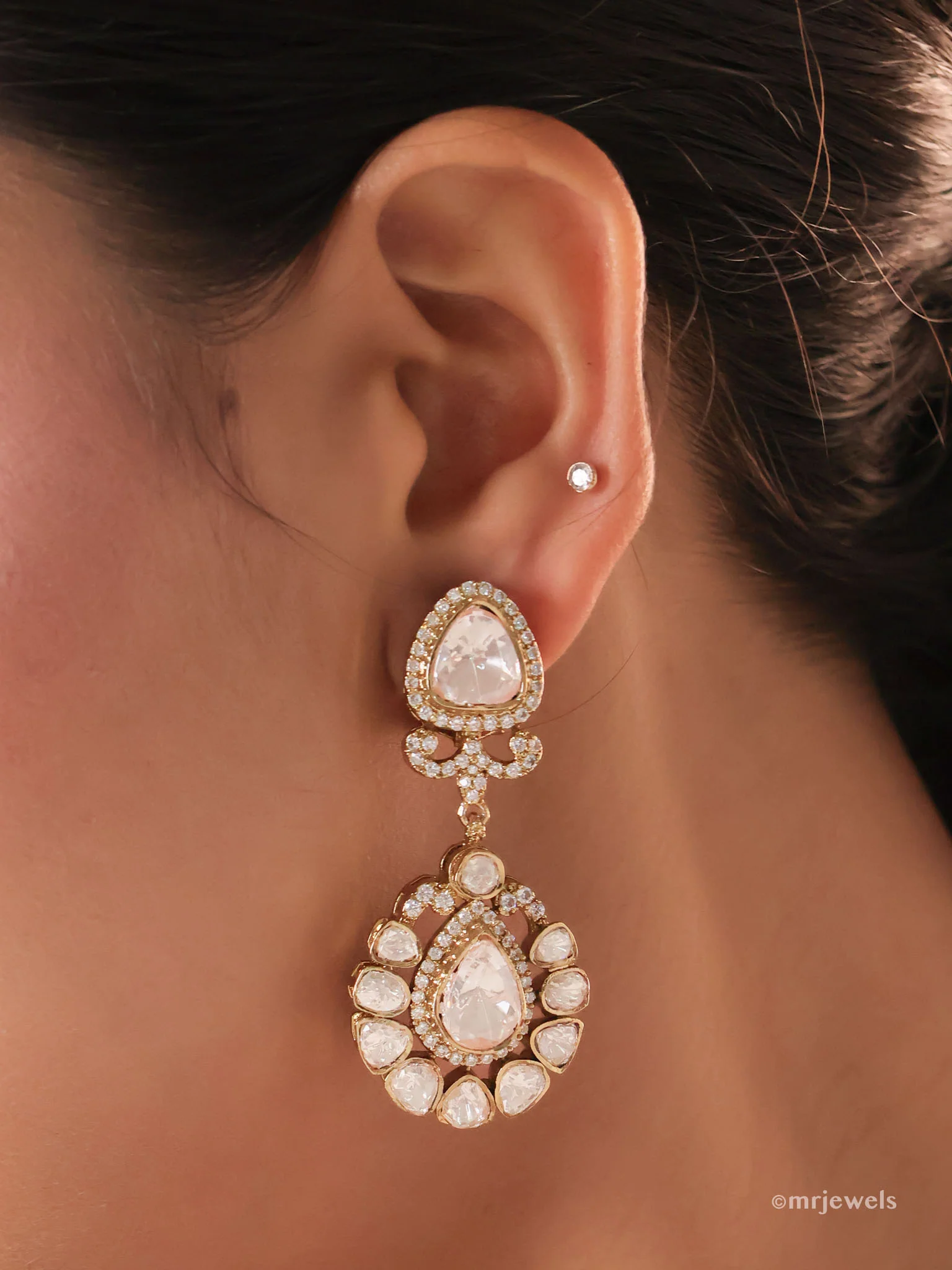 Victorian Pear Necklace Set (with Earrings) - Image 3