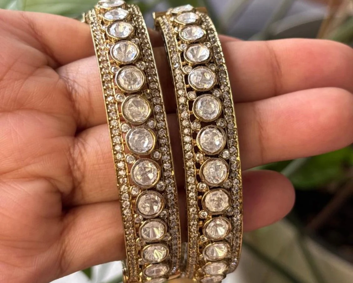 Victorian Polish Moissanite Bangles - Image 2