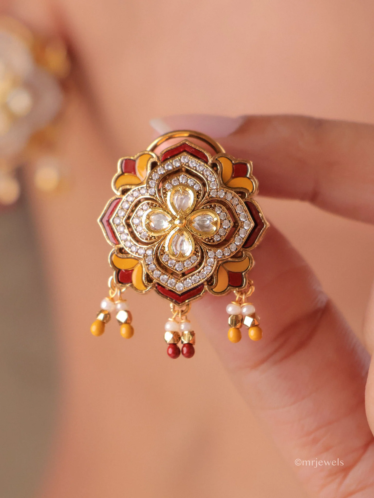 Vilandi Gul Polki Pendant Set - Image 16