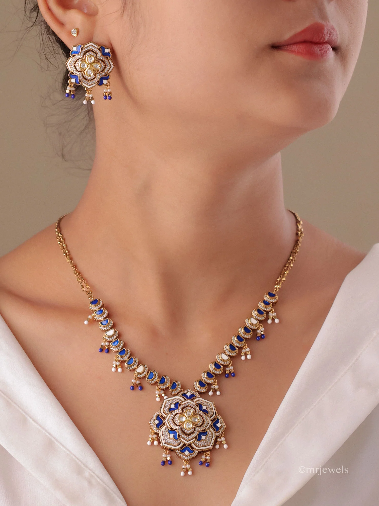 Vilandi Gul Polki Pendant Set - Image 5