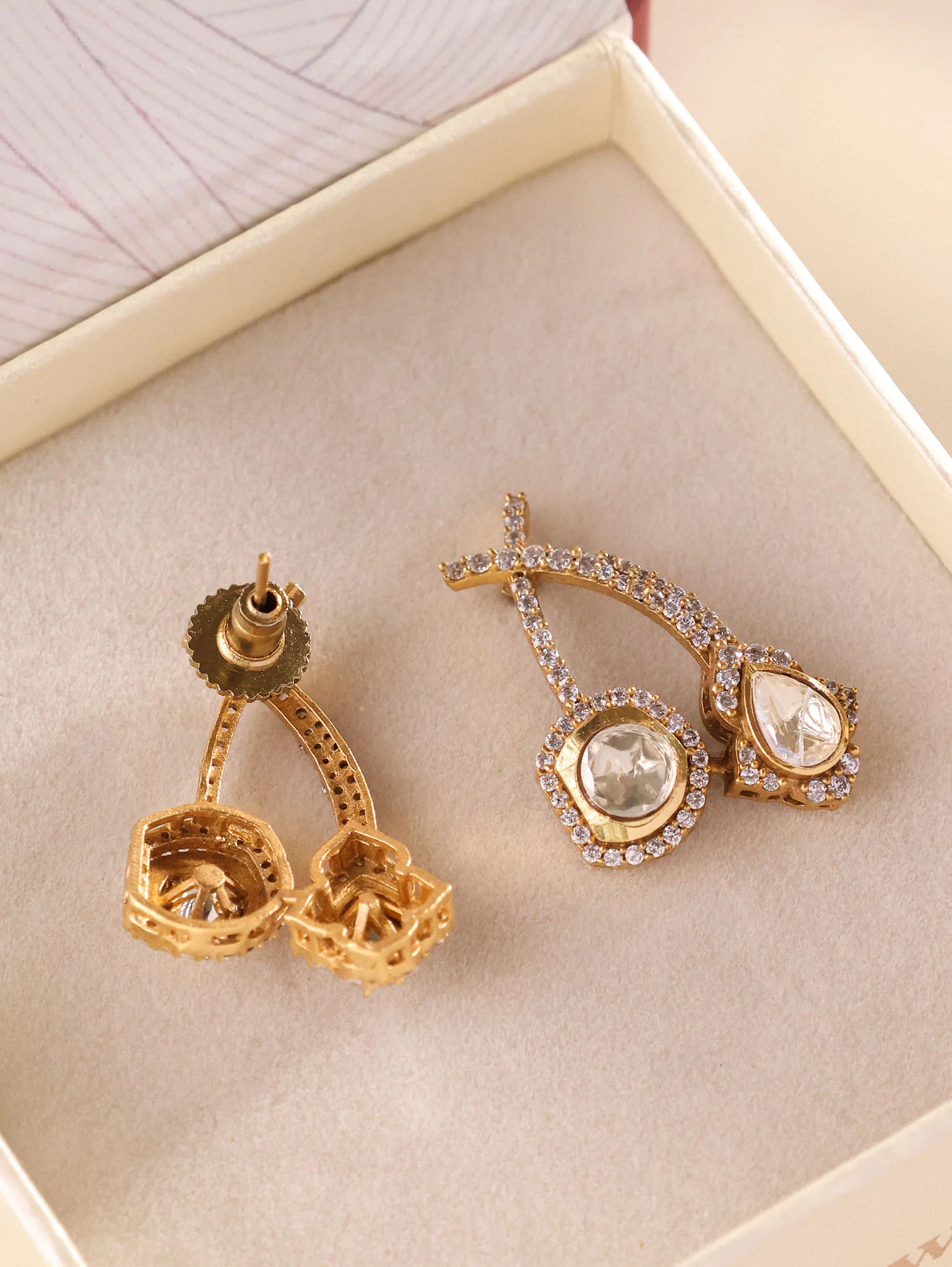 Vintage  Polki Earrings - Image 2