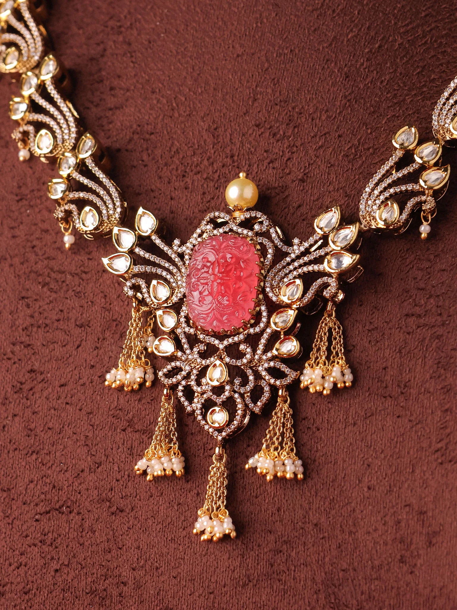 Virasat Vintage Carved Stone Set - Image 5