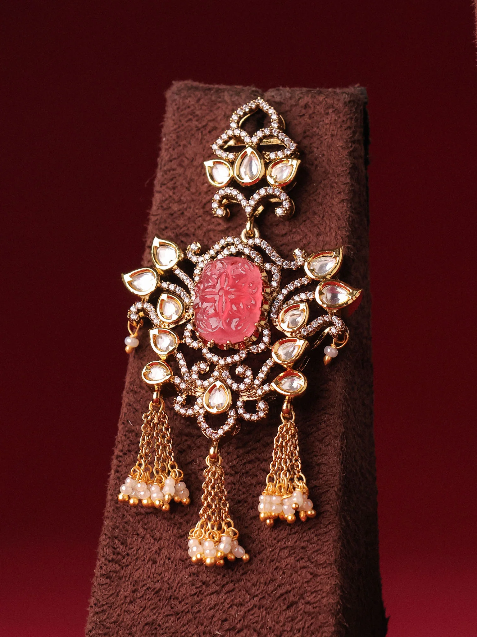 Virasat Vintage Carved Stone Set - Image 6