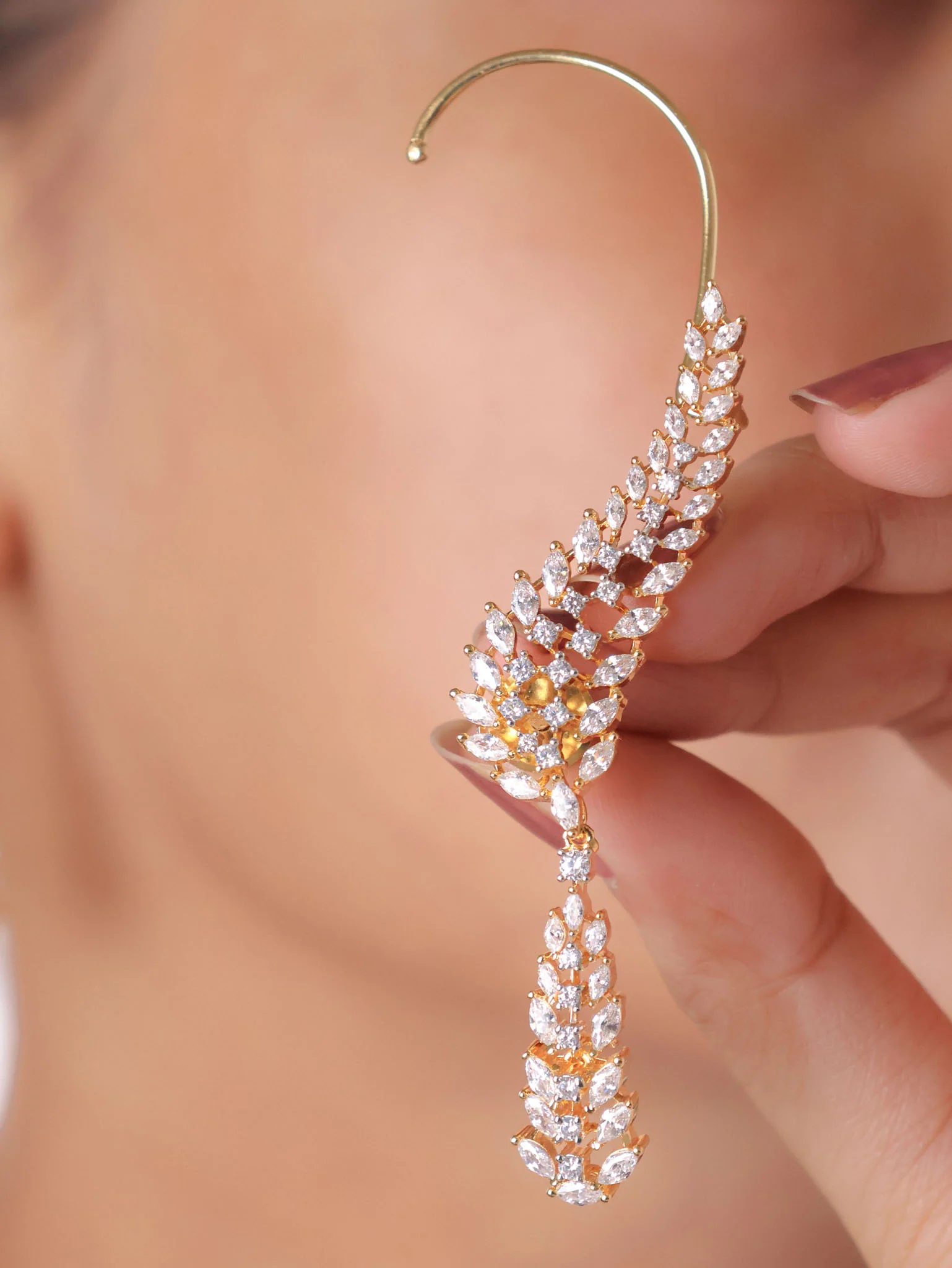 Winged Marquise Ear Cuffs (Pair) - Image 3