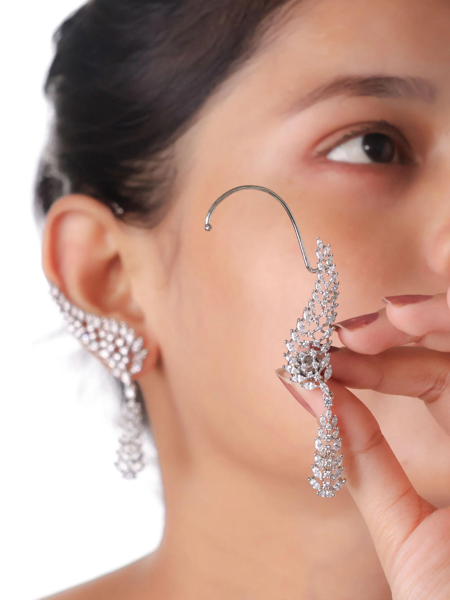 Winged Marquise Ear Cuffs (Pair) - Image 4