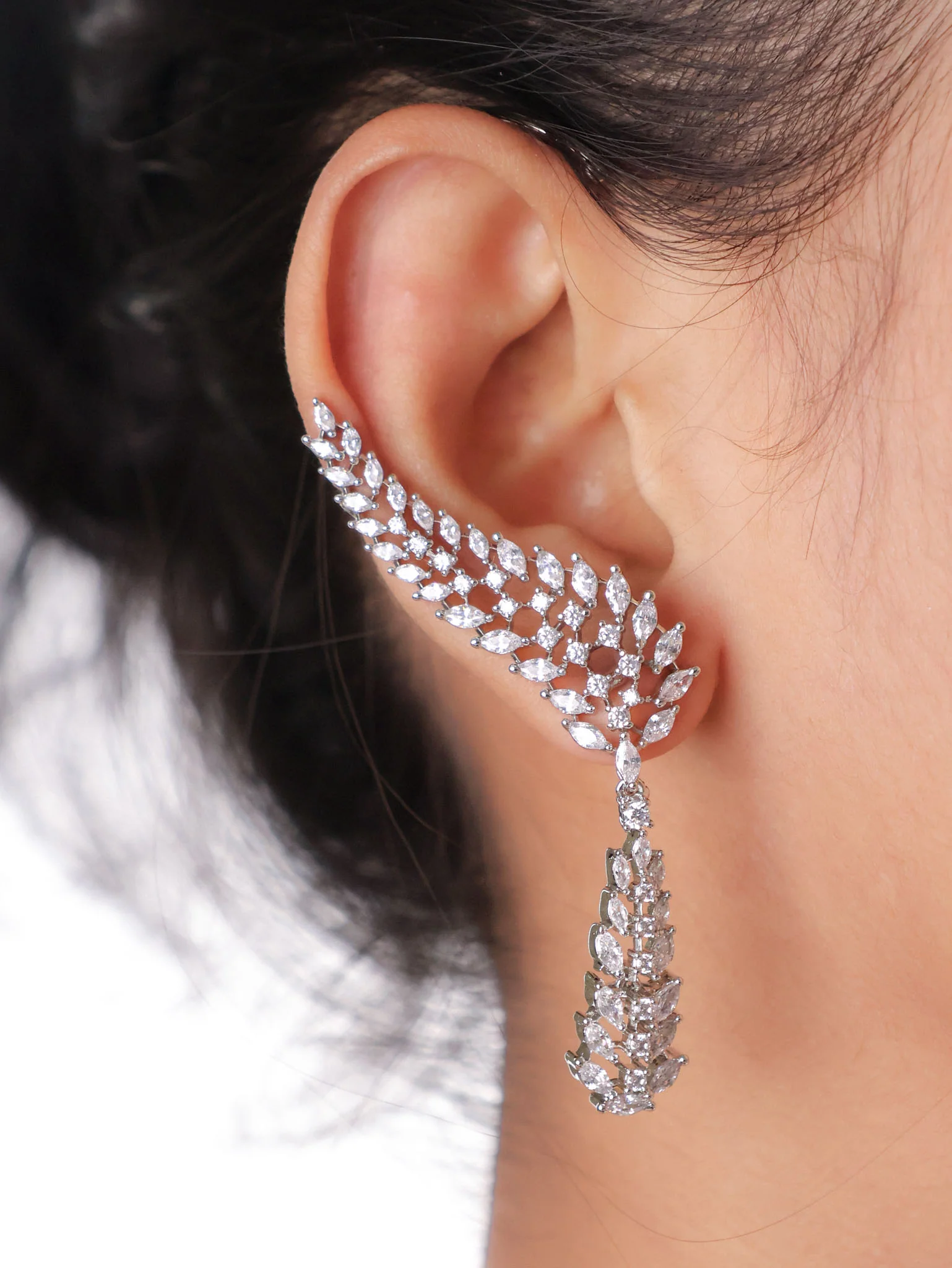 Winged Marquise Ear Cuffs (Pair) - Image 5