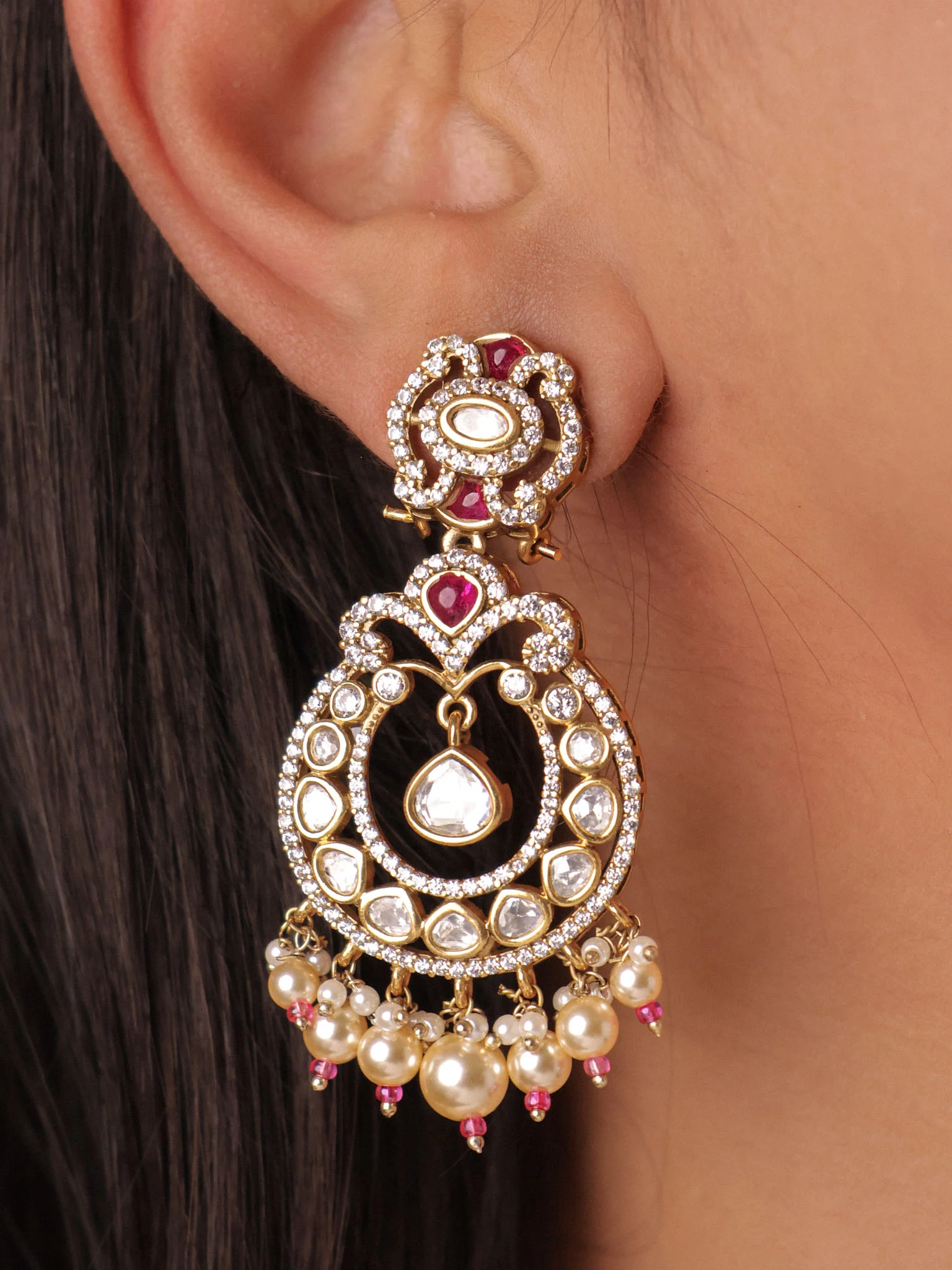 Zaraani Polki Pearl Choker - Image 3