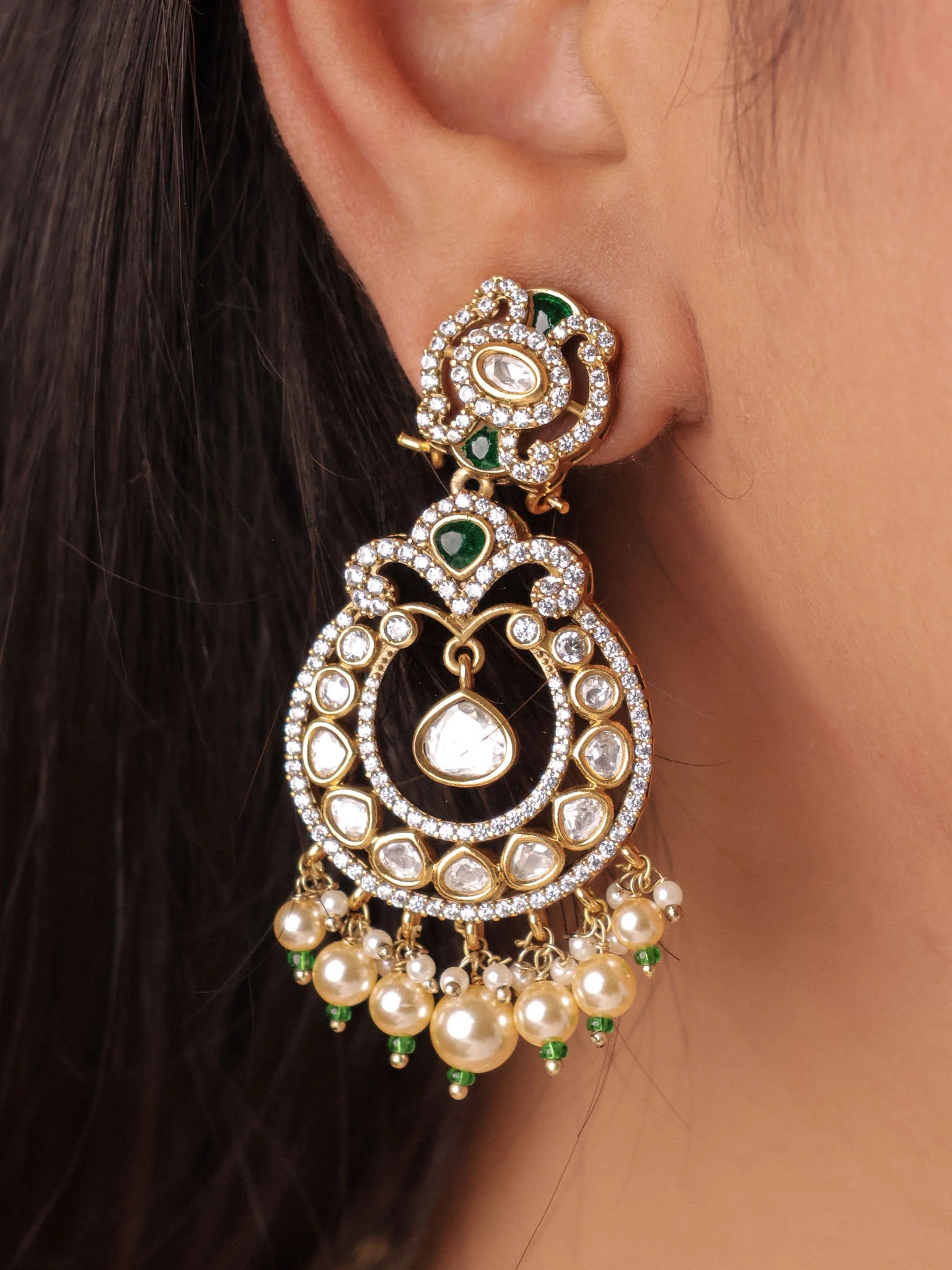 Zaraani Polki Pearl Choker - Image 6