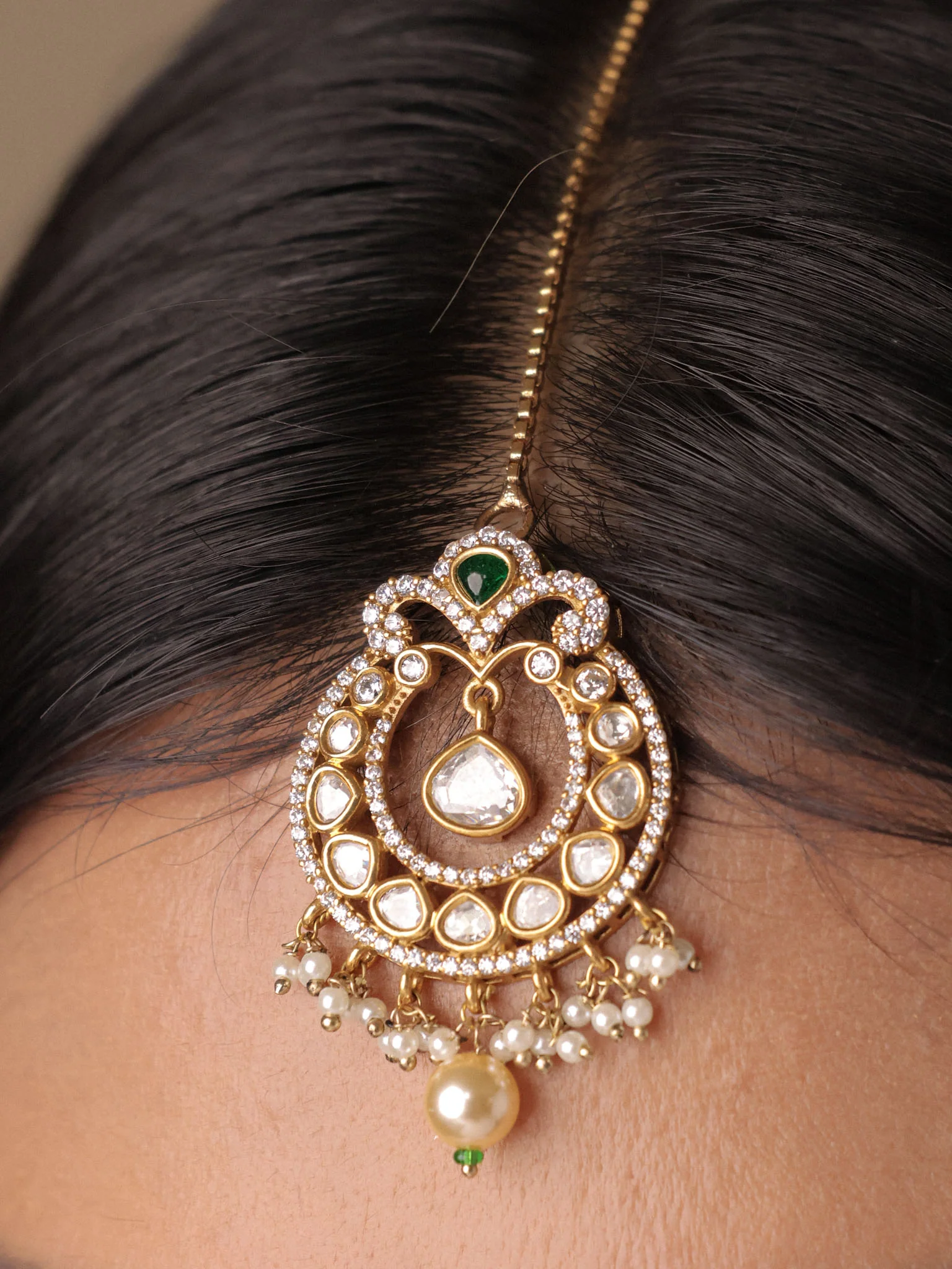 Zaraani Polki Pearl Choker - Image 8