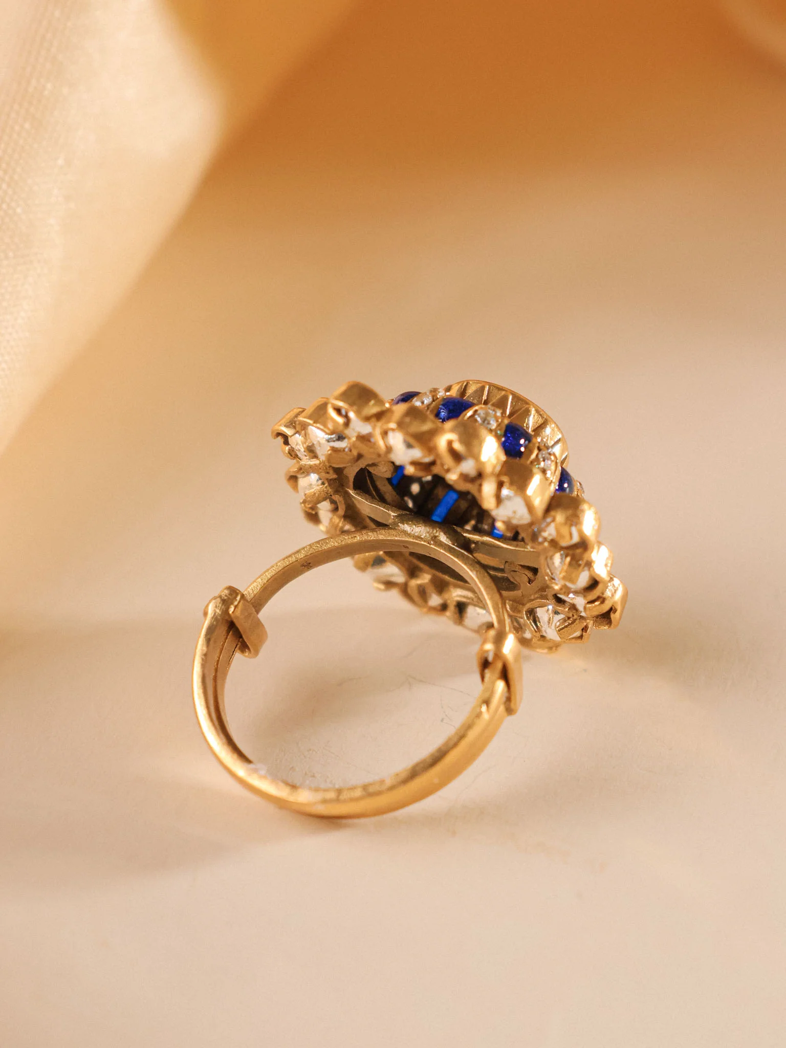 Zaria Navratna Polki Cocktail Ring - Image 9
