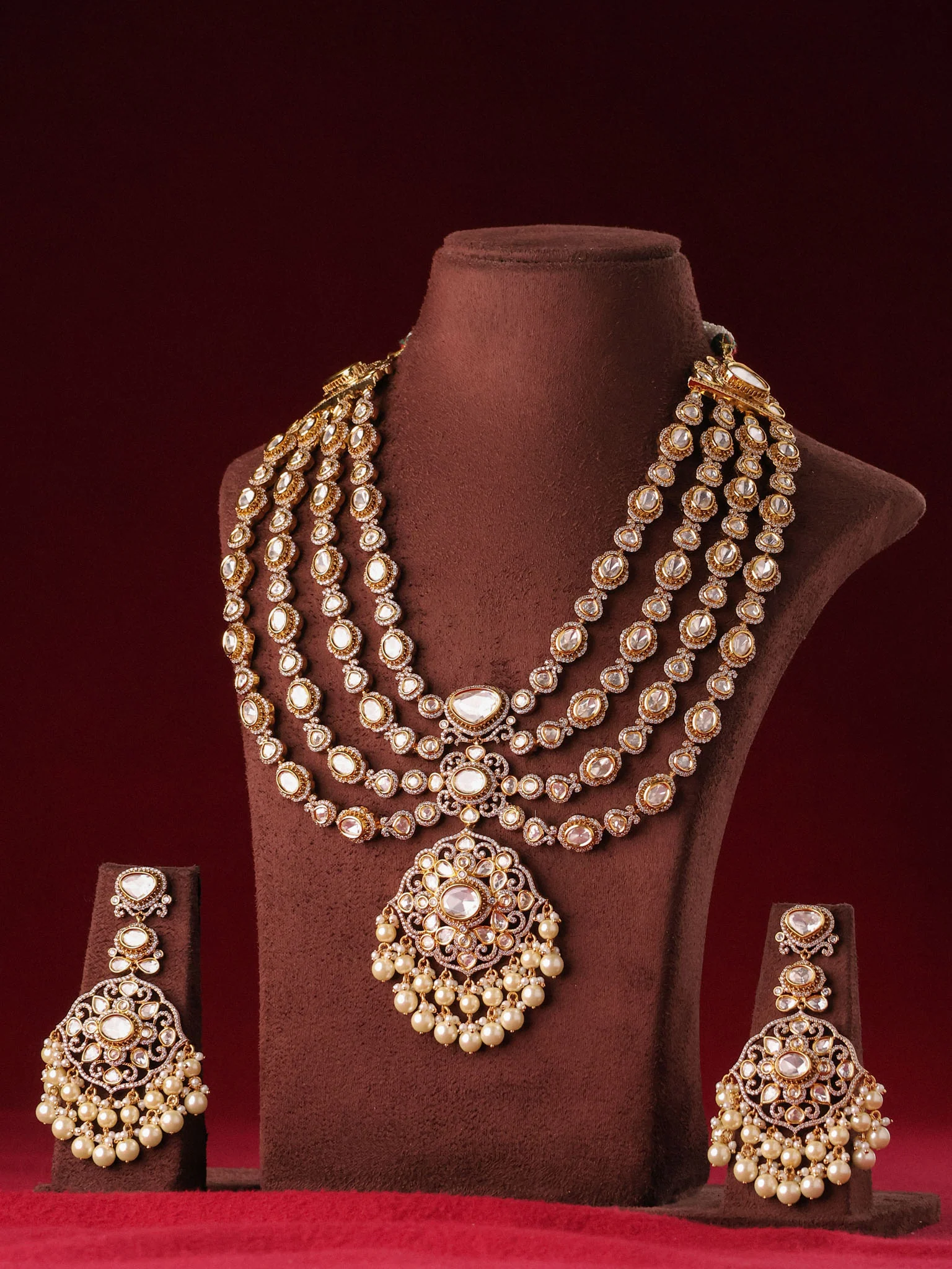 Zarika Royal Moissanite Polki layered Haar