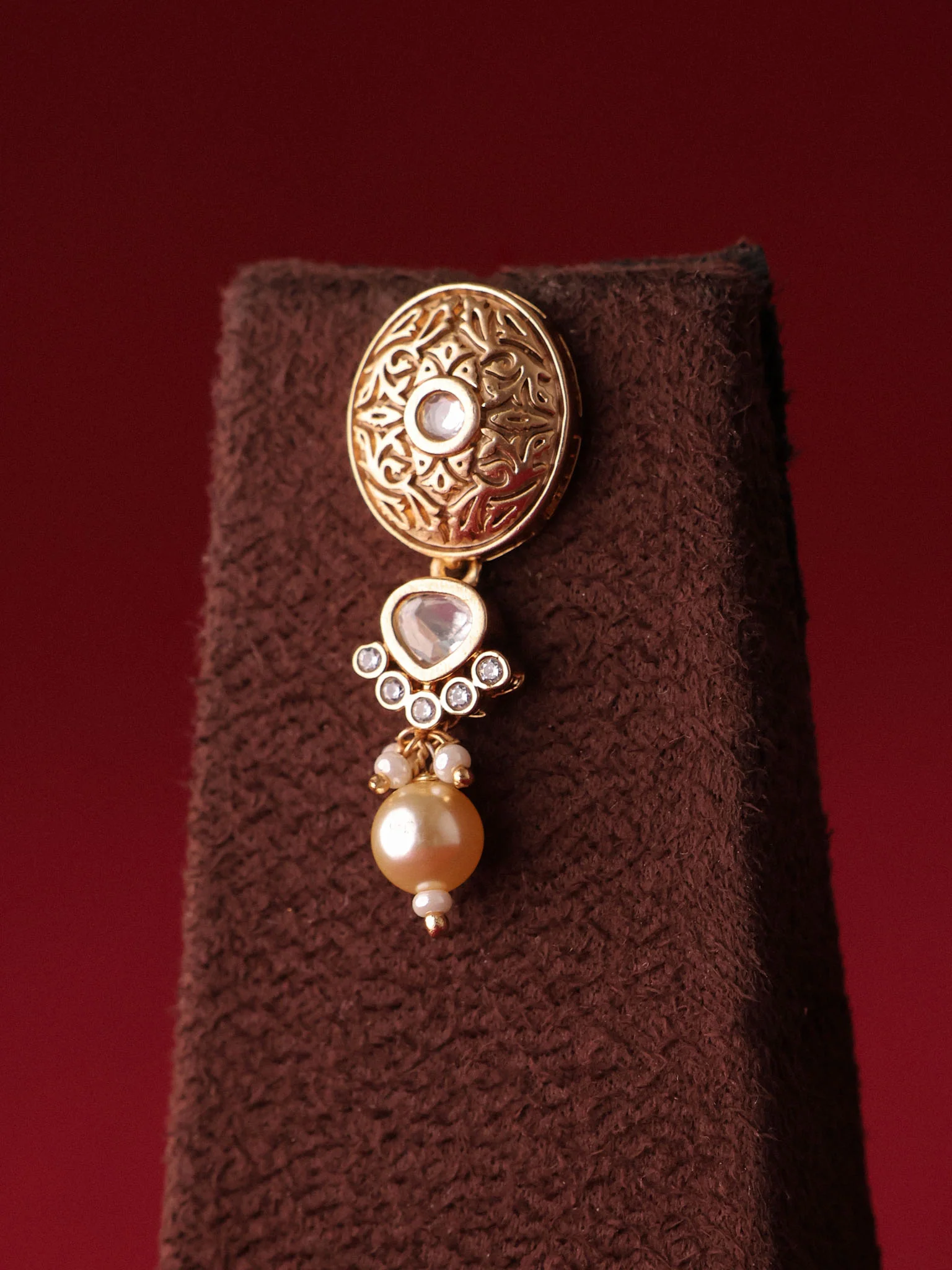 Zarina Ivory Polki Necklace Set - Image 3
