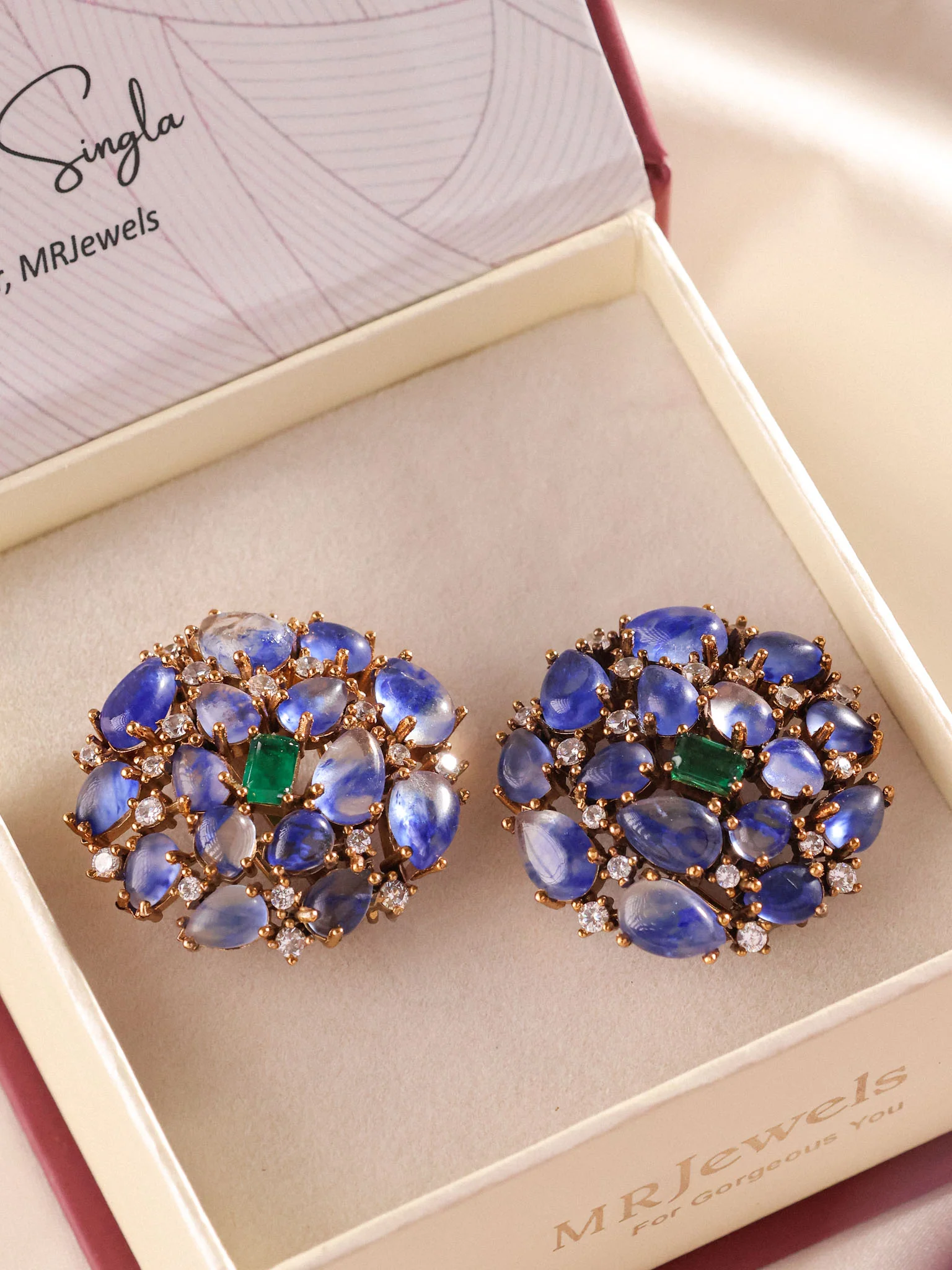 Zarina Stone Cluster Studs - Image 2