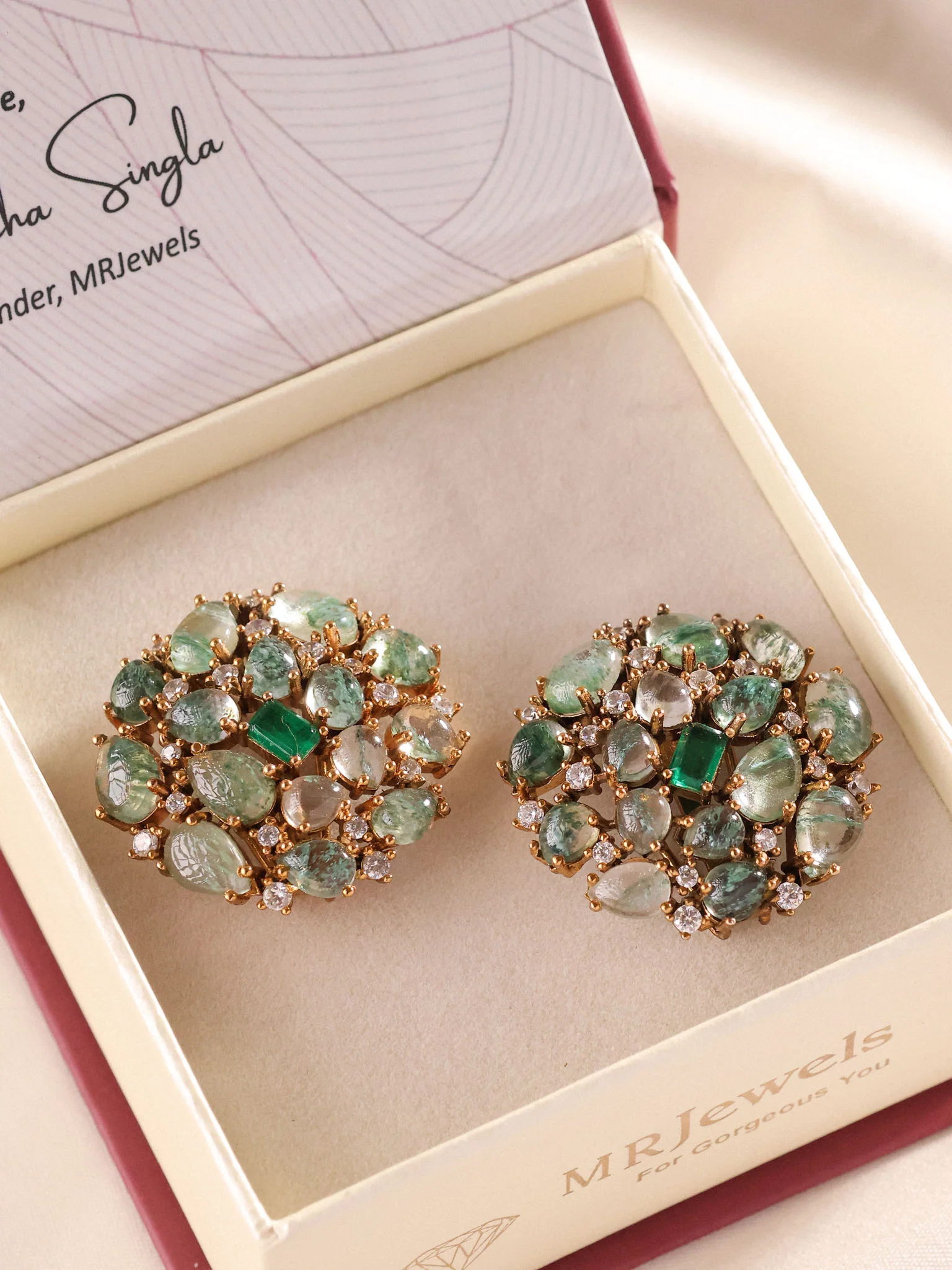 Zarina Stone Cluster Studs - Image 3