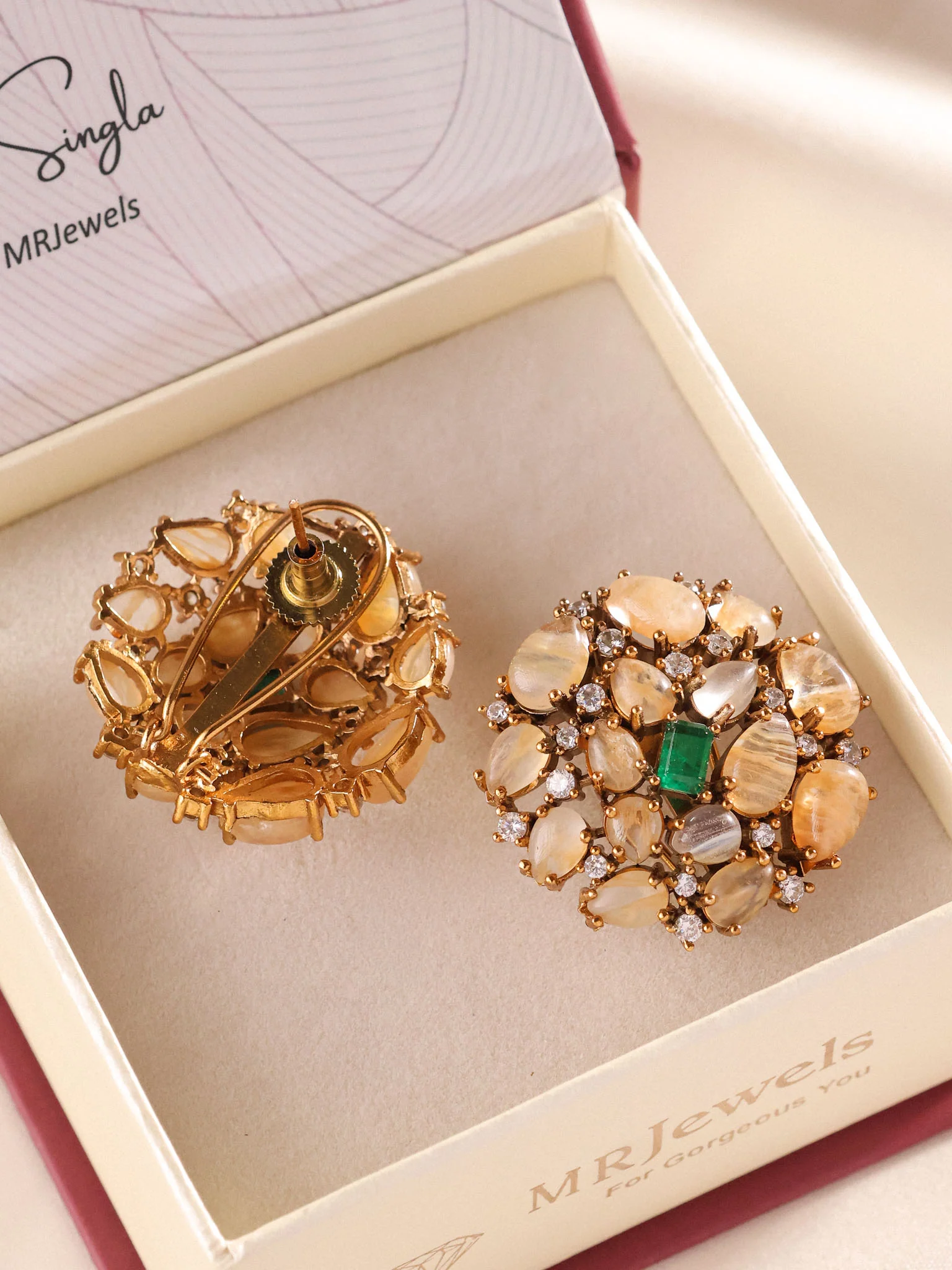 Zarina Stone Cluster Studs - Image 4