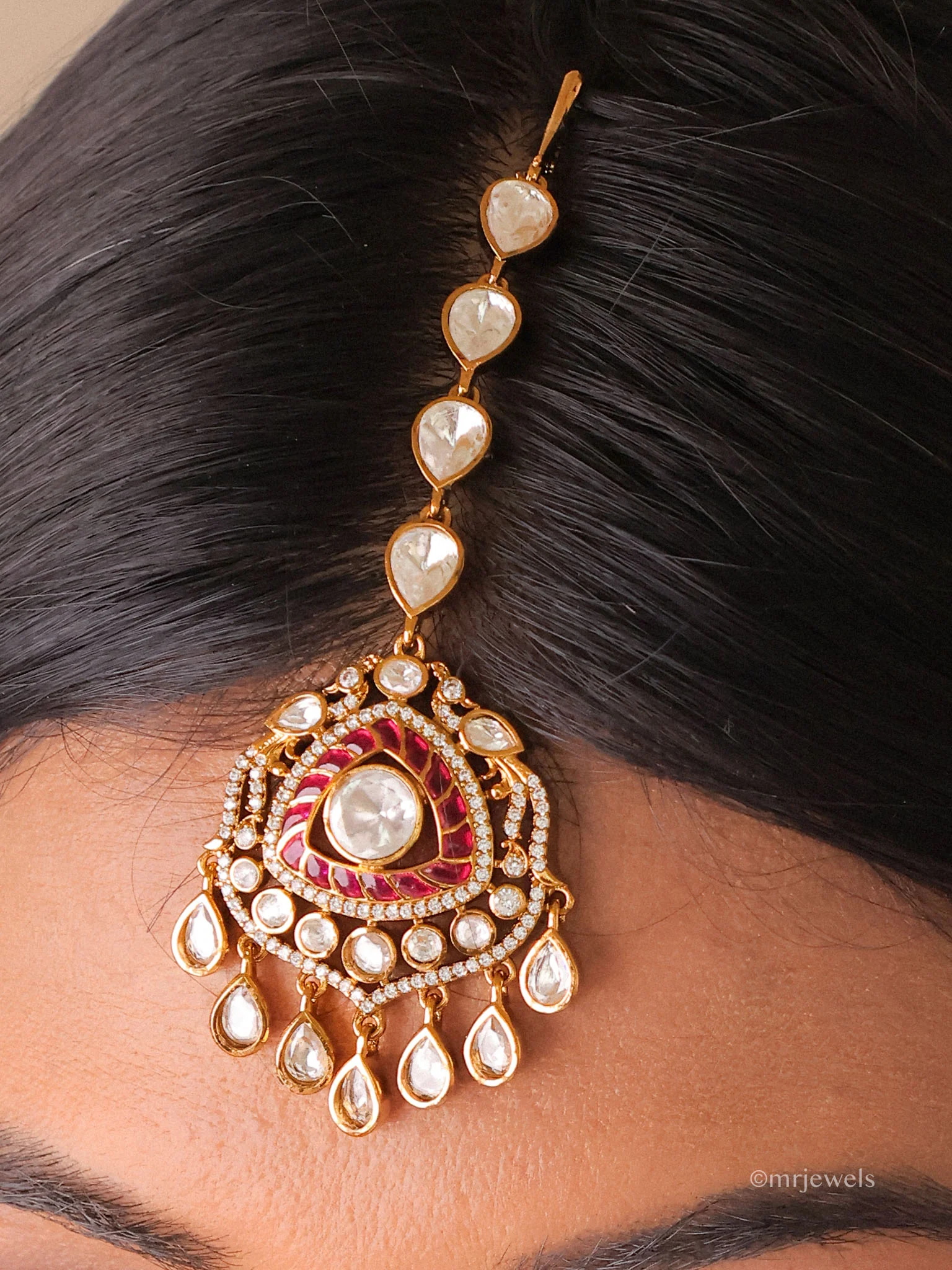 Zariya Statement Polki Gulbandh Necklace - Image 2