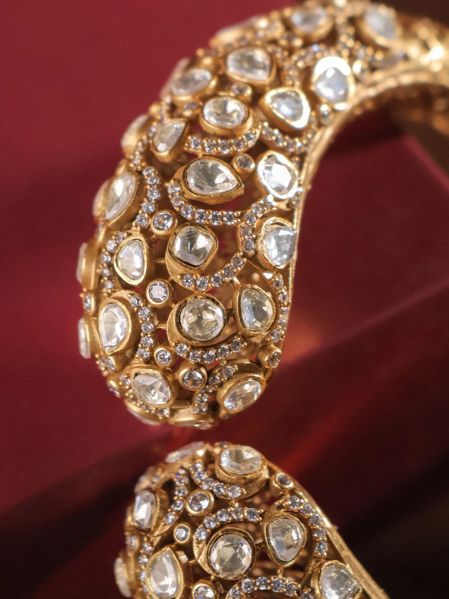 Zarvika Moissanite Kundan Openable Kada - Image 3