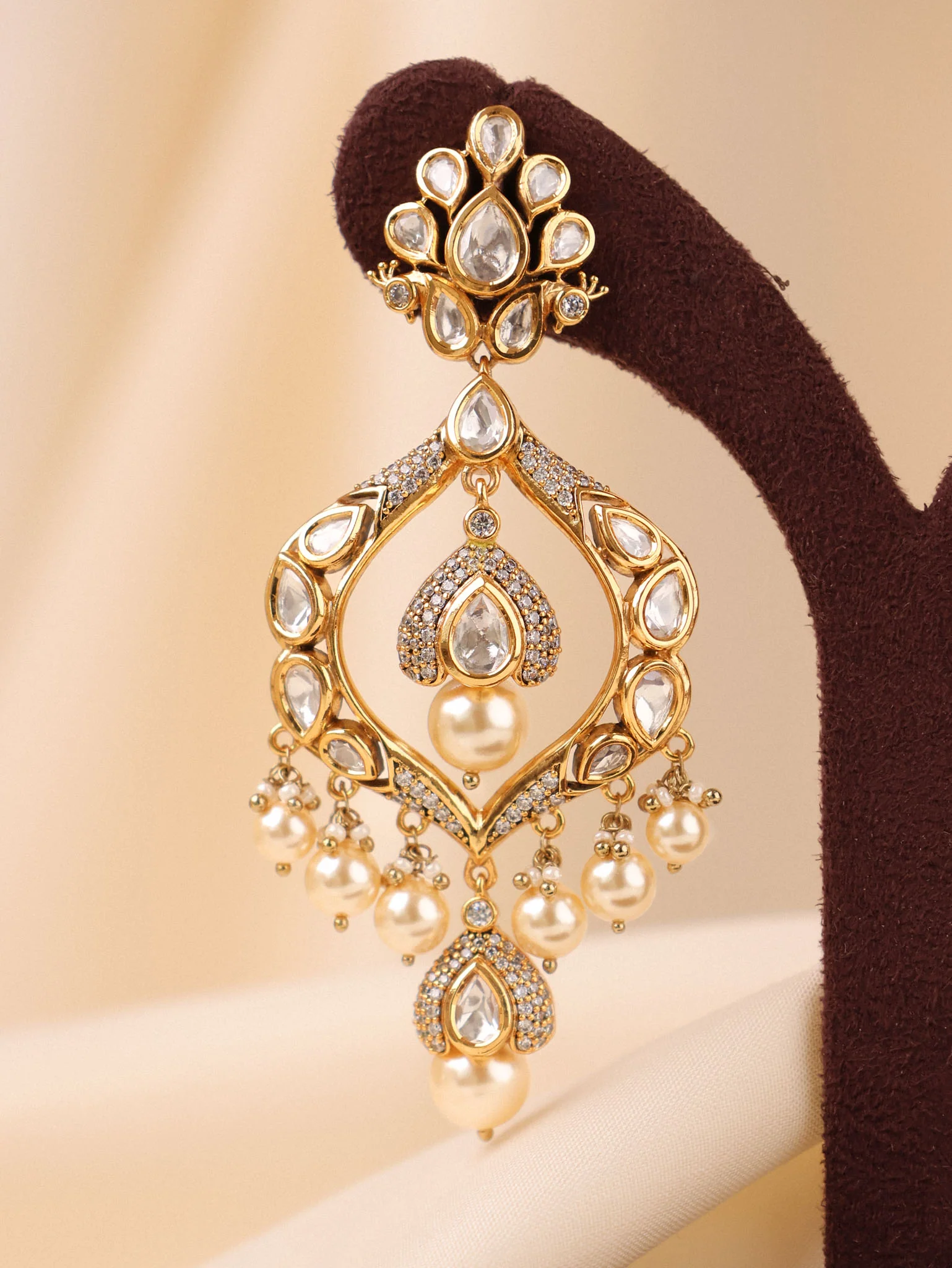 Zehra Noor Chandbali Earrings - Image 2