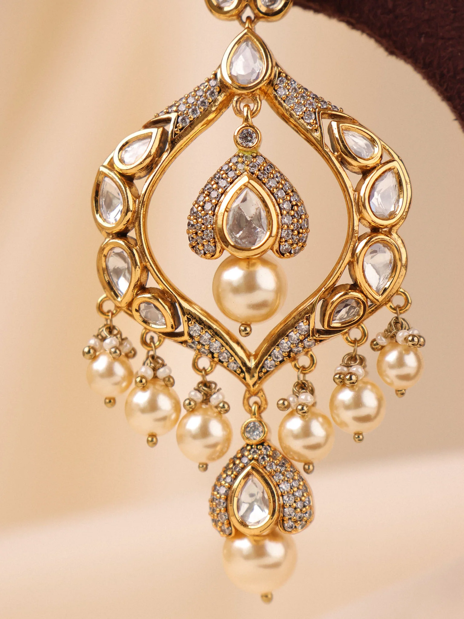 Zehra Noor Chandbali Earrings - Image 3
