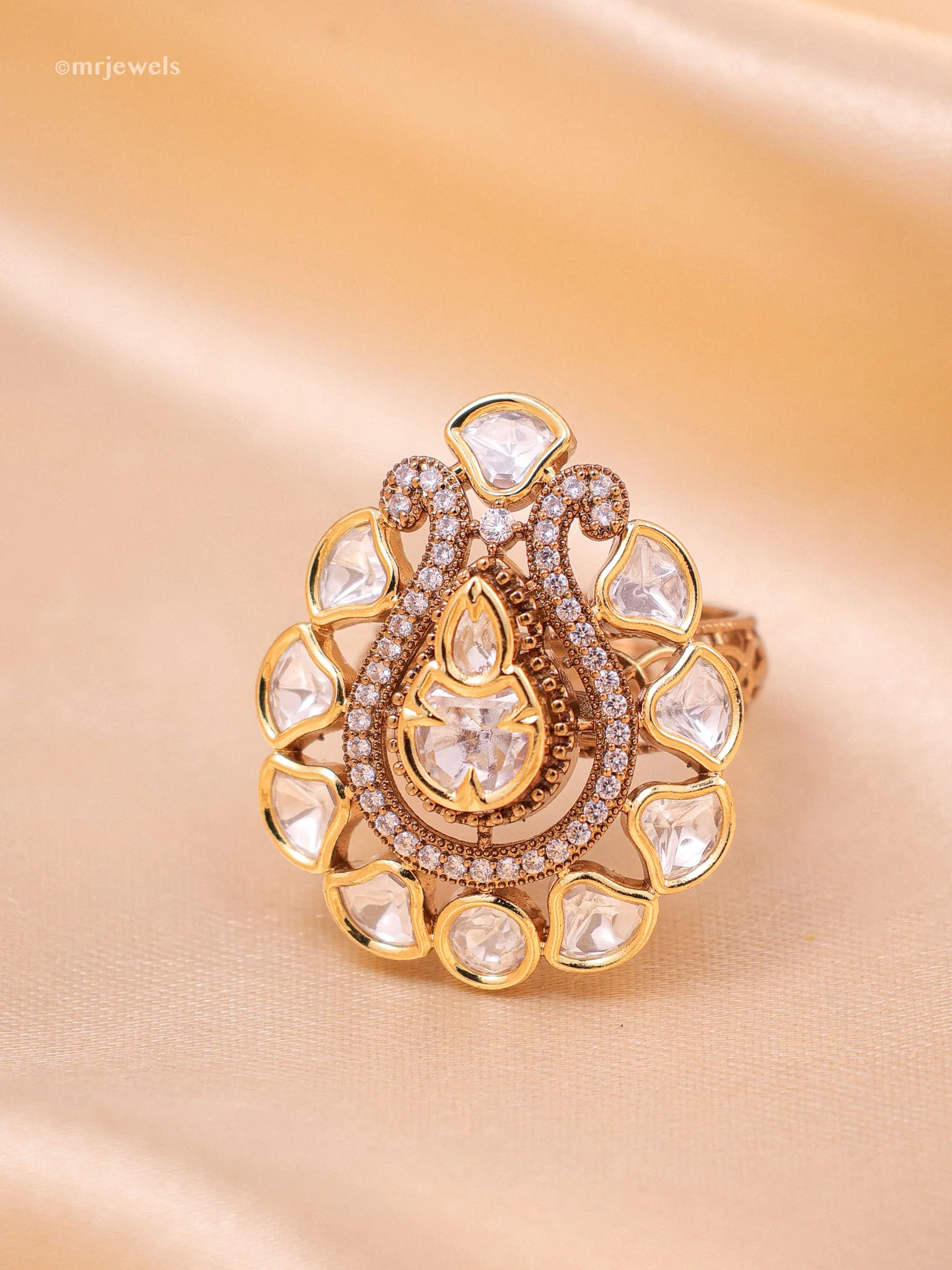 Zehra Polki Statement Ring - Image 2