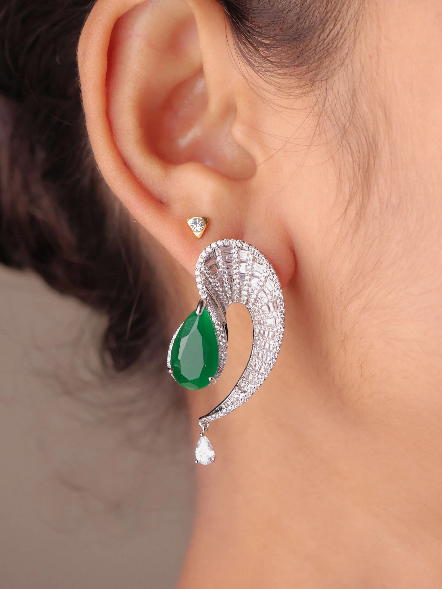 Zyra Curve Drop Earrings - Image 5